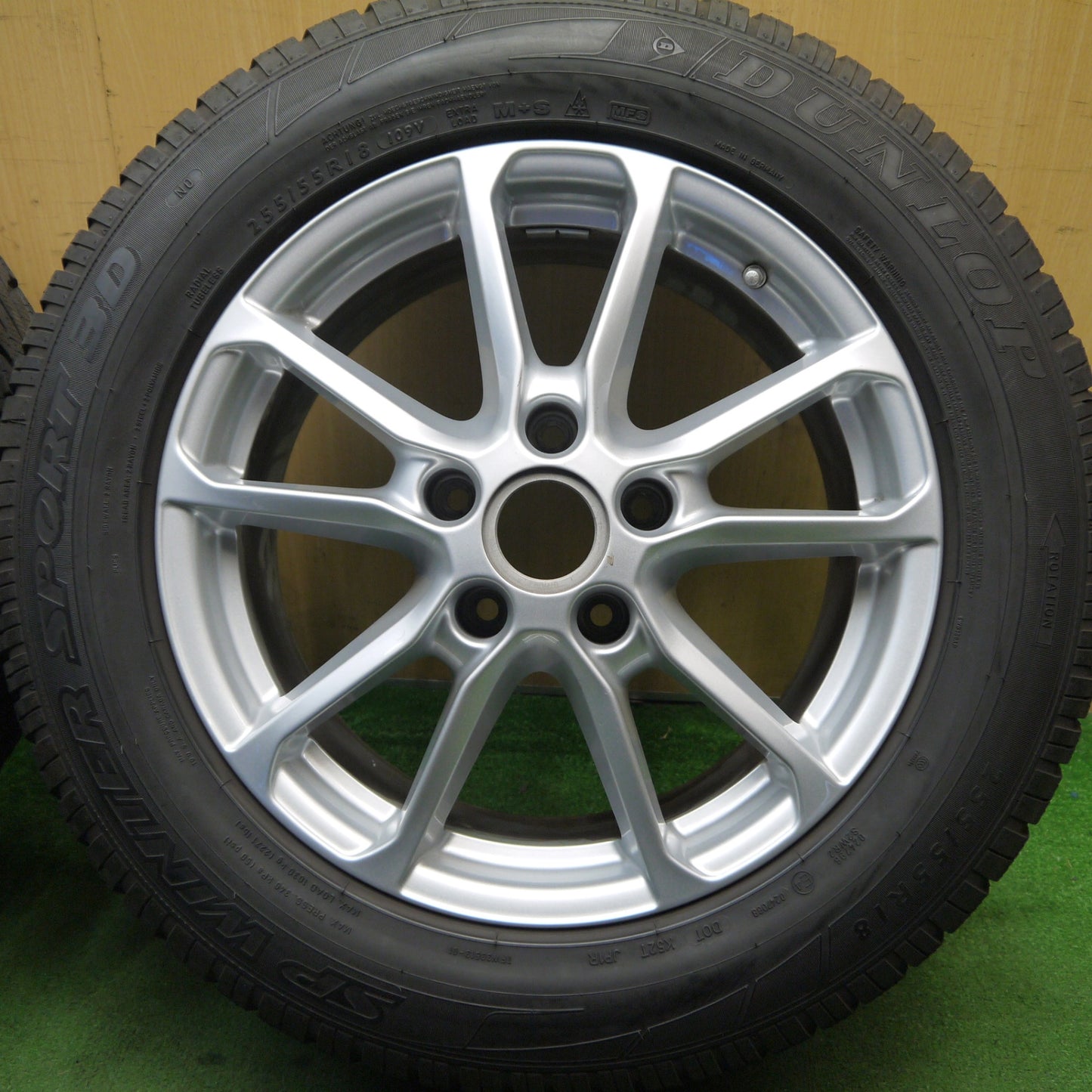 キレイ★ポルシェ カイエン 958 純正 BBS RD575 255/55R18 スタッドレス ダンロップ SPウインタースポーツ 3D 18インチ PCD130/5H★5051305Hス