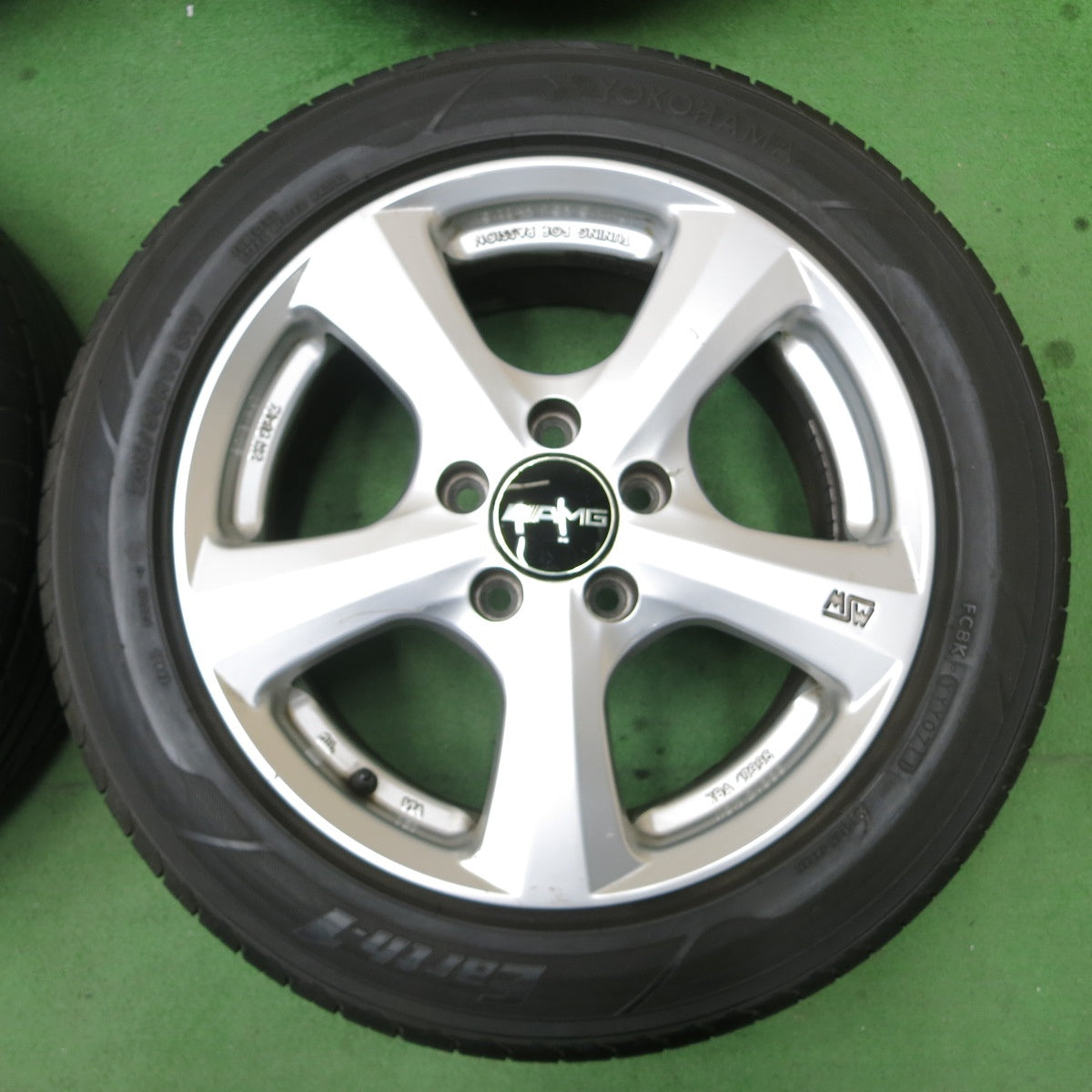 バリ溝!8.5分★ワーゲン 等 MSW O・Z AMG 205/55R16 ヨコハマ Earth-1 16インチ OZ PCD112/5H★5042304ナノ