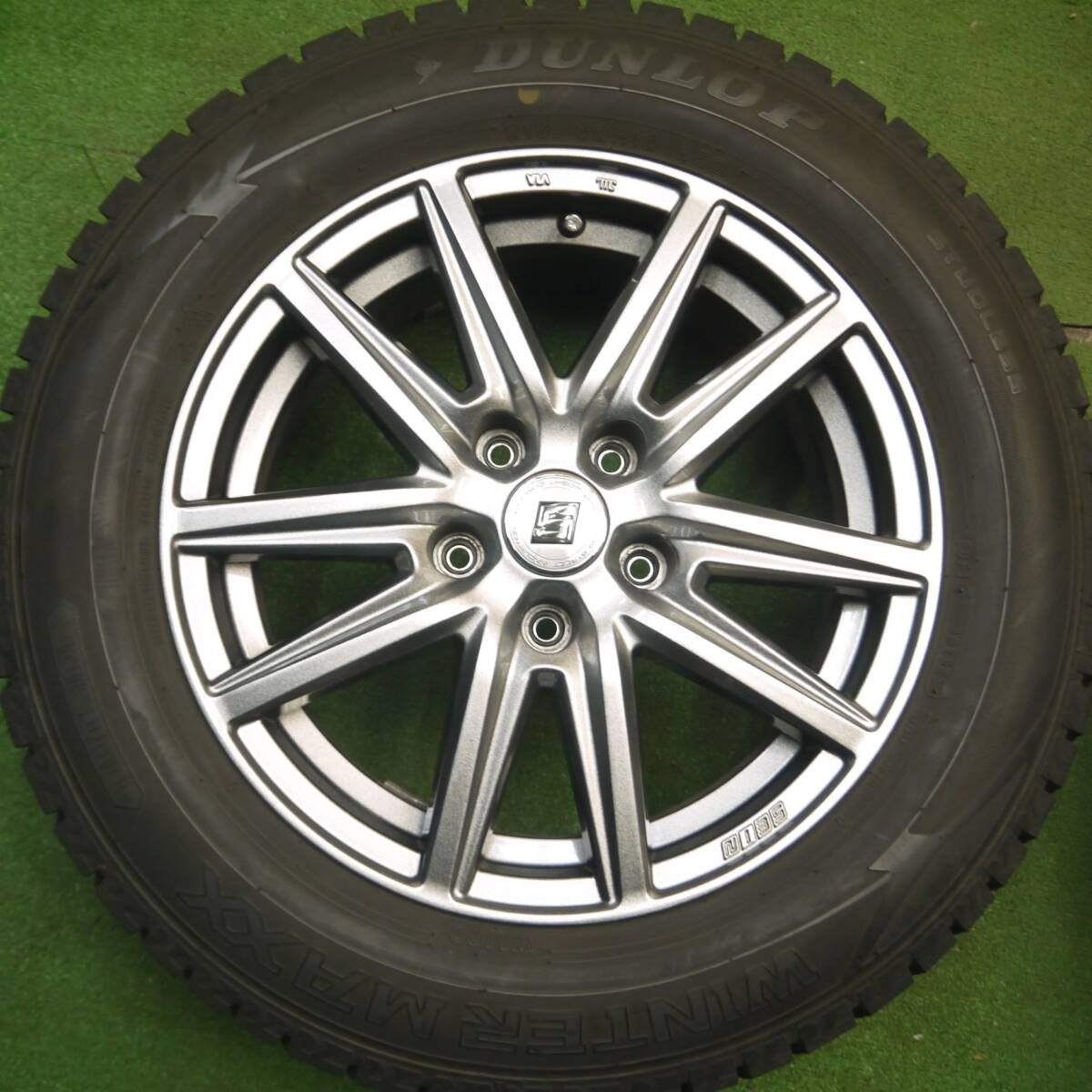 バリ溝!キレイ!9.5分★スタッドレス 215/60R16 ダンロップ ウインターマックス WM02 SEIN ザイン 16インチ PCD114.3/5H★5021205Hス