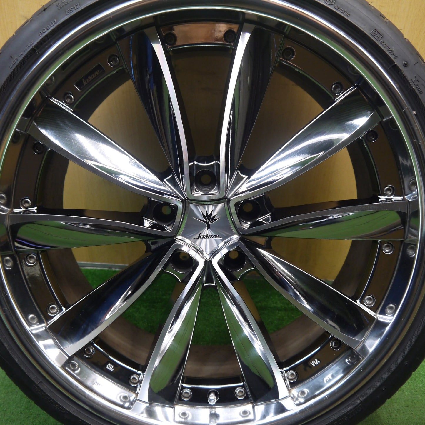 バリ溝!キレイ!8.5分!1本★Kranze CHRISHNA 255/30R20 ブリヂストン ポテンザ S001 クレンツェ クリシュナ 20インチ PCD114.3/5H★5061006Hノ