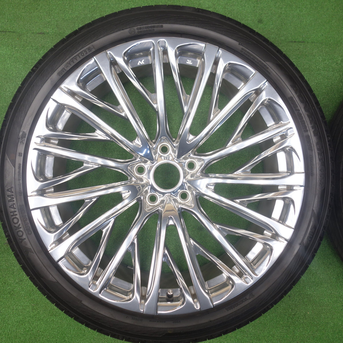 バリ溝!25年!キレイ!9.5分★40系 アルファード ヴェルファイア レクサス LM 等 AK FORGED PAFL30 255/40R21 ヨコハマ アドバン dB V552 21インチ PCD120/5H★6030702KTノ