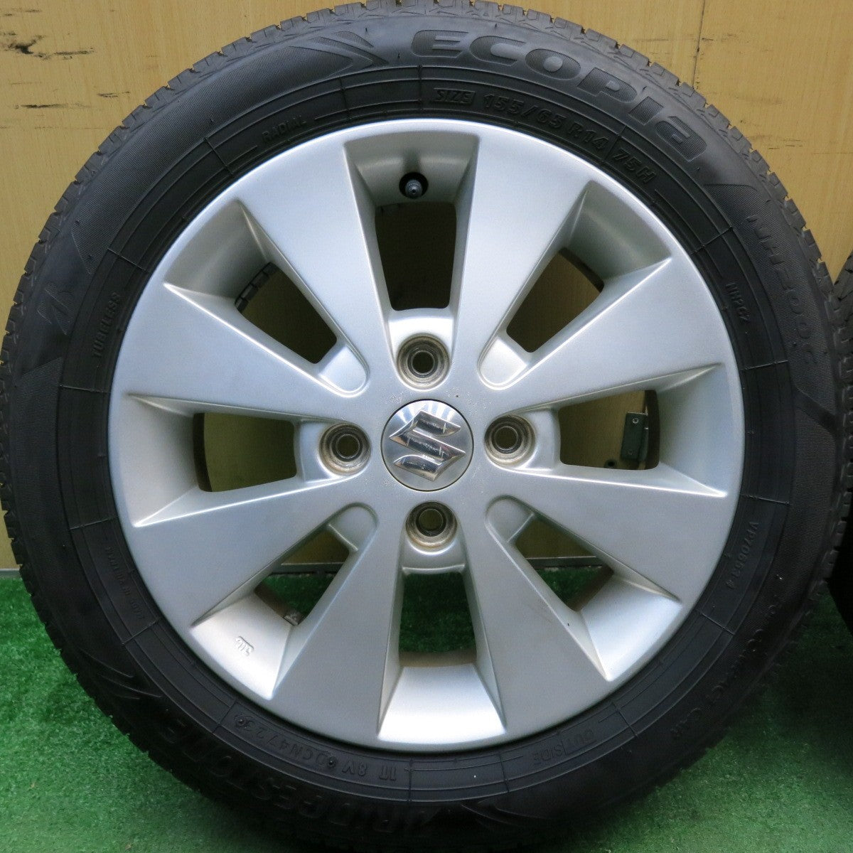 4本価格!23年★スズキ ワゴンR 純正 155/65R14 ブリヂストン エコピア NH200C 14インチ PCD100/4H★5083102HAノ