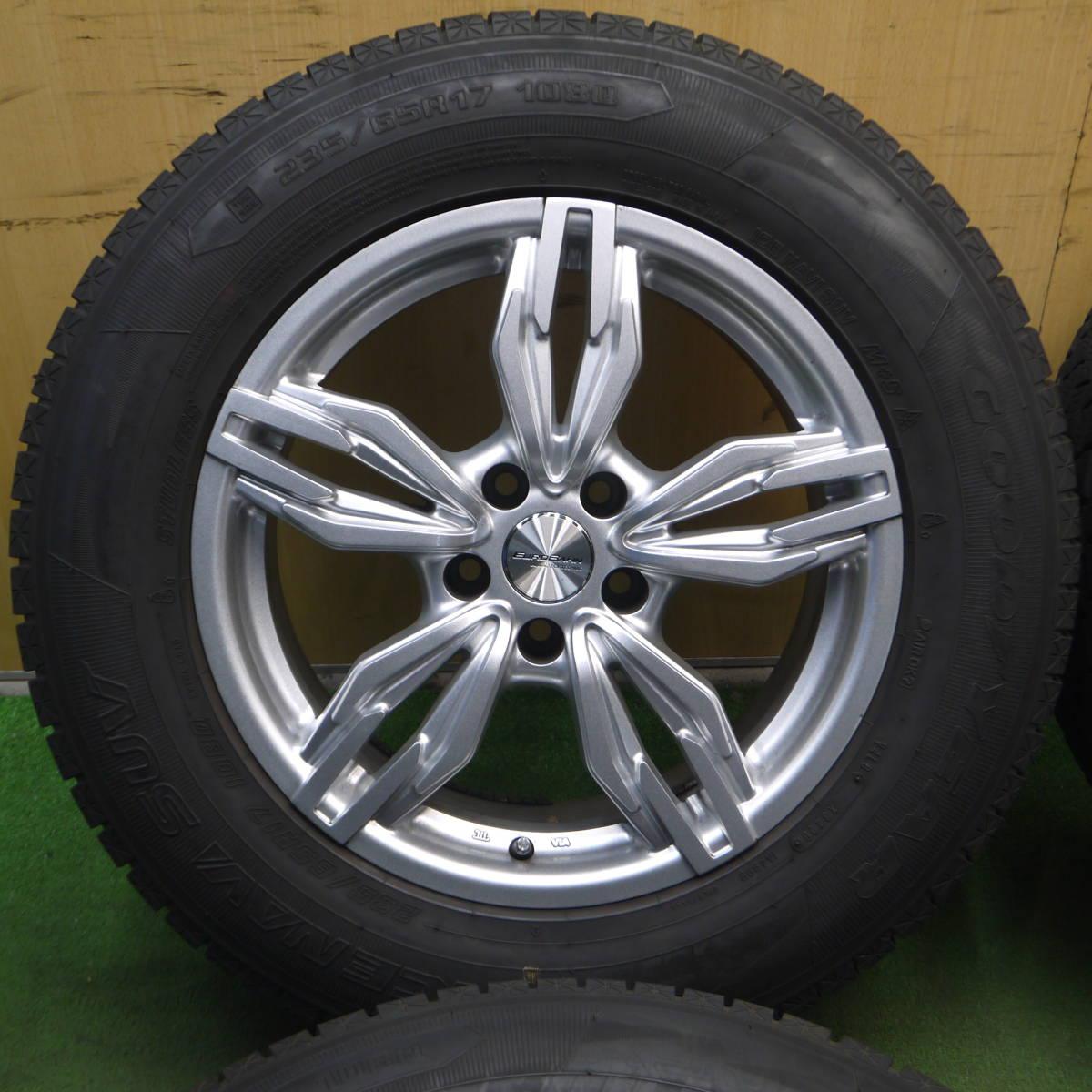 バリ溝 20年 キレイ 9.5分★ベンツ等 EUROBAHN 235/65R17 スタッドレス グッドイヤー アイスナビ SUV PCD112/5H★4012703クス