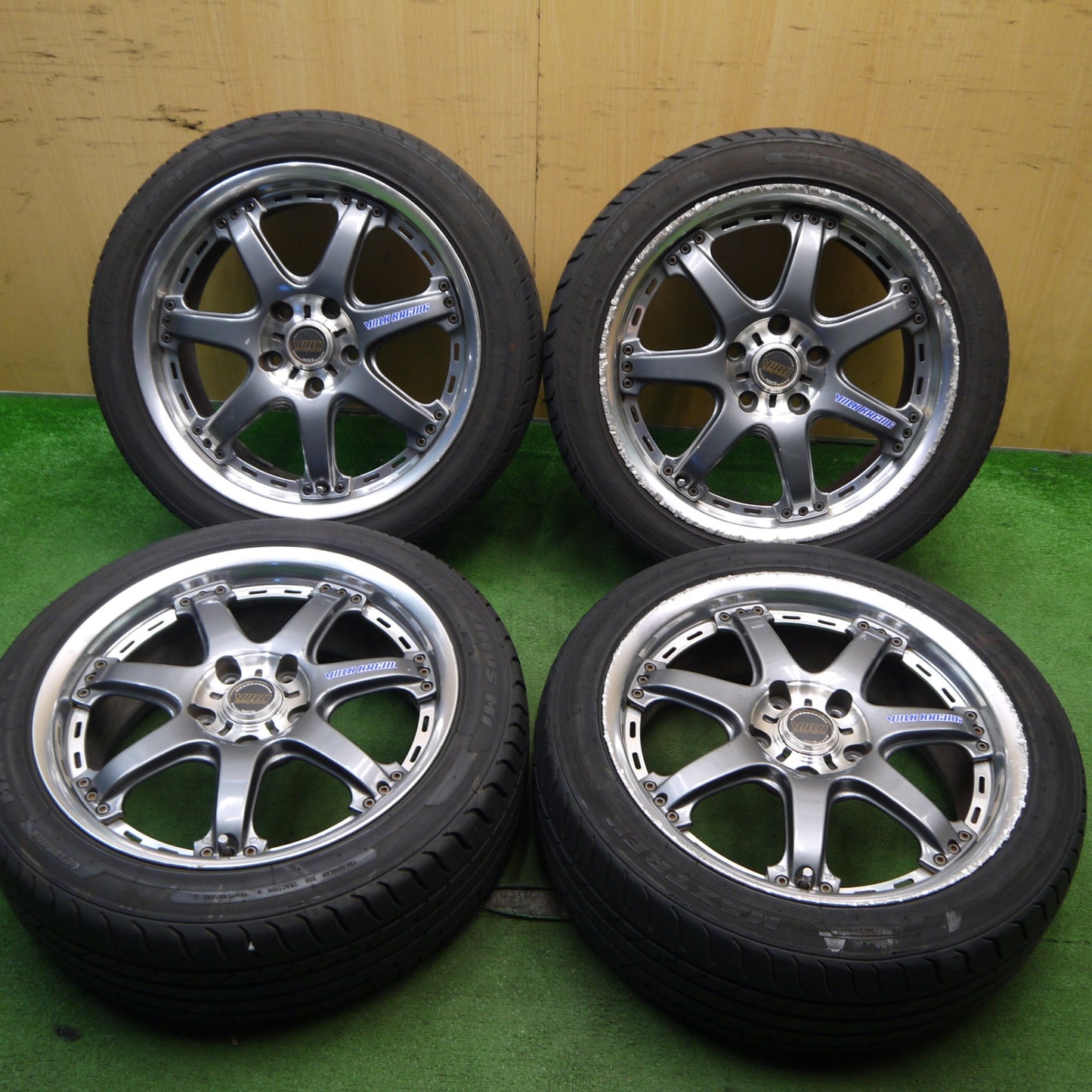 バリ溝!22年!9分★RAYS VOLK Racing VR GT-7 215/45R17 マックストレック マキシマス M1 17インチ レイズ PCD114.3/5H★5051912Hノ