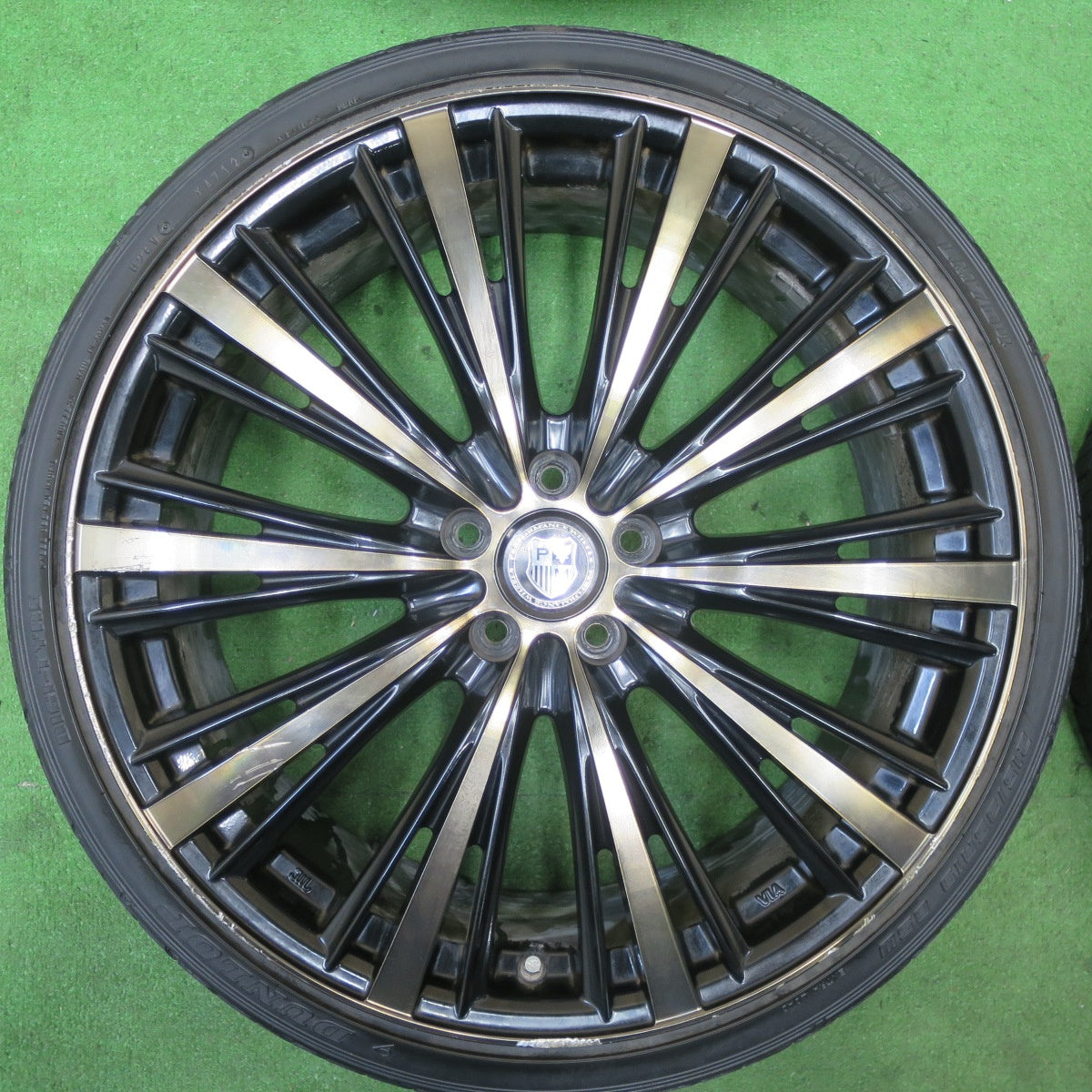 4本価格★プリウス 等 215/35R19 ダンロップ LE MANS LM704 フルウェイ HP108 PERFORMANCE WHEELS 19インチ PCD100/5H★5060601TTノ