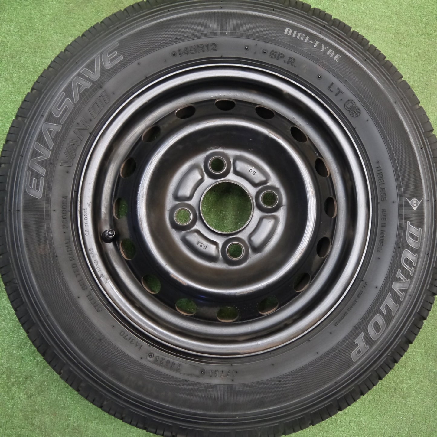 4本価格!23年★145R12 6PR ダンロップ エナセーブ VAN01 スチール 12インチ PCD100/4H★5040901Hノ