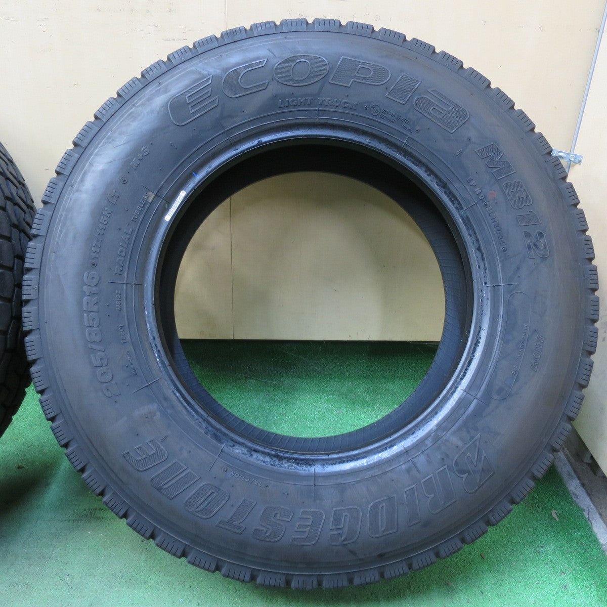 バリ溝!25年!9分!6本★トラック タイヤ 205/85R16 117/115N ブリヂストン エコピア M812 ミックス オールシーズン 16インチ★5101006イスタ