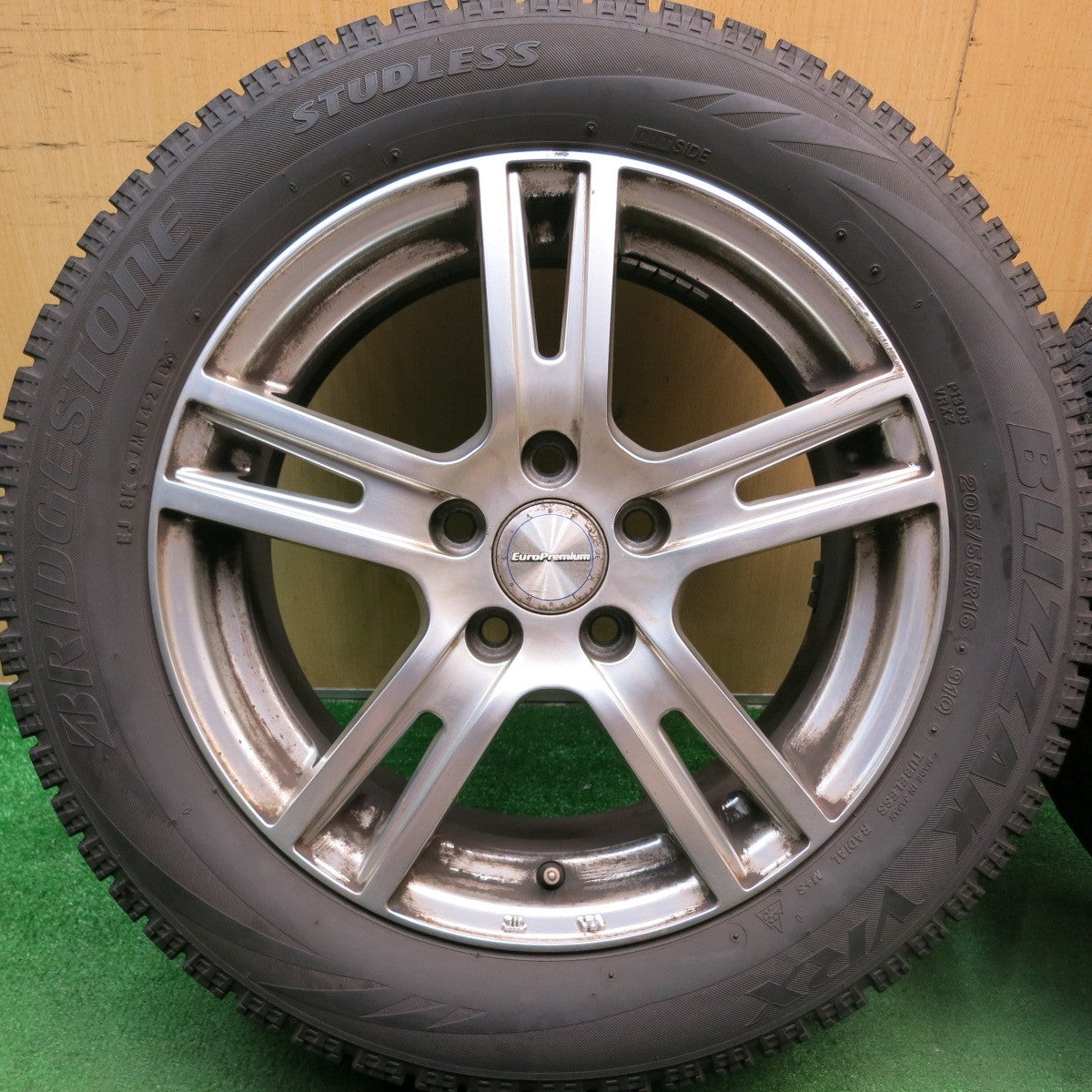 バリ溝!9分★ボルボ 等 EuroPremium GENT 阿部商会 205/55R16 スタッドレス ブリヂストン ブリザック VRX2 VRX ユーロプレミアム ゲント PCD108/5H★5070107HAス