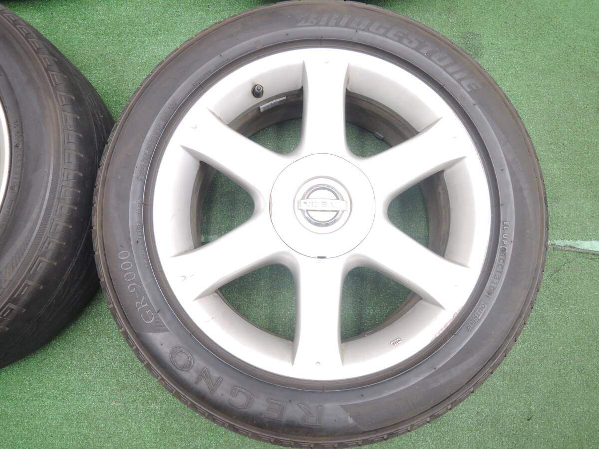 4本価格★日産 F50 シーマ 純正 225/55R17 ブリヂストン レグノ GR-9000 17インチ PCD114.3/5H★3110407HAノ