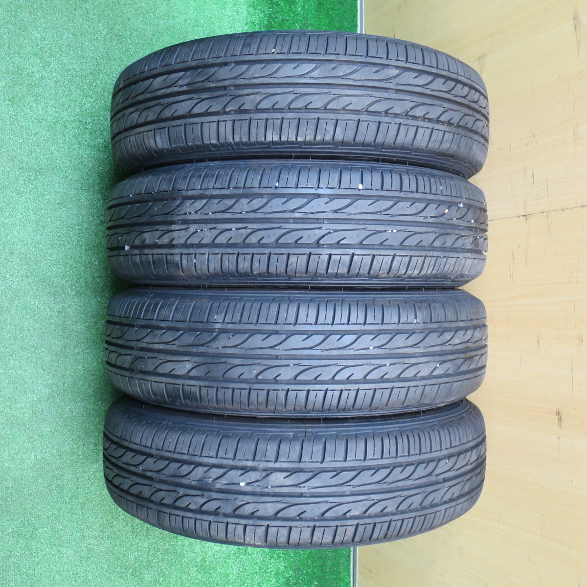 バリ溝!24年!8.5分★155/65R14 ダンロップ EC202 GIRO YT6 ブリヂストン製 ギロ 14インチ PCD100/4H★5110505NJノ