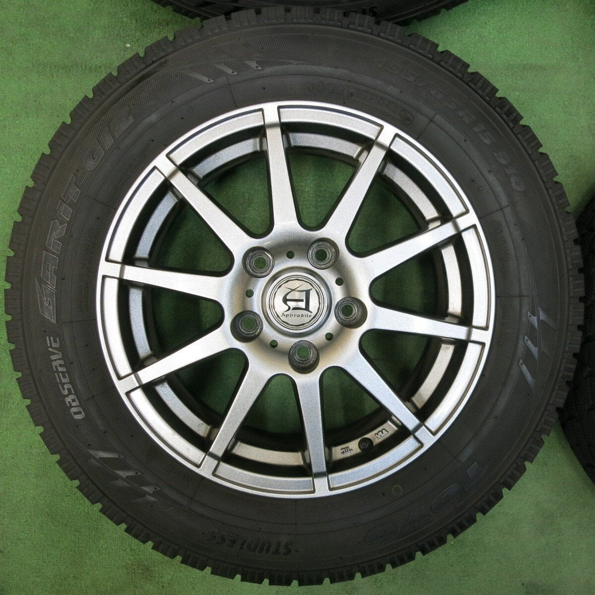 バリ溝!20年!キレイ!9.5分★スタッドレス 195/65R15 トーヨー オブザーブ ガリット GIZ Aphrodite アフロディーテ 15インチ PCD114.3/5H★4121802SYス