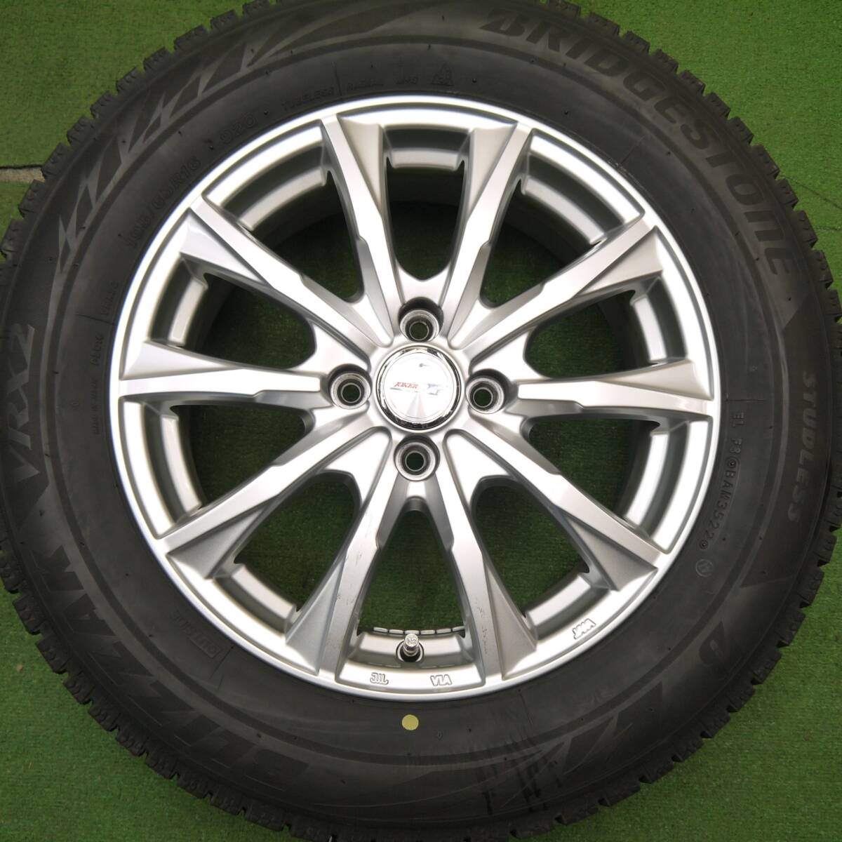 バリ溝!22年!キレイ!ほぼ10分★スタッドレス 195/65R16 ブリヂストン ブリザック VRX2 JOKER ジョーカー 16インチ PCD100/4H★5031206Hス