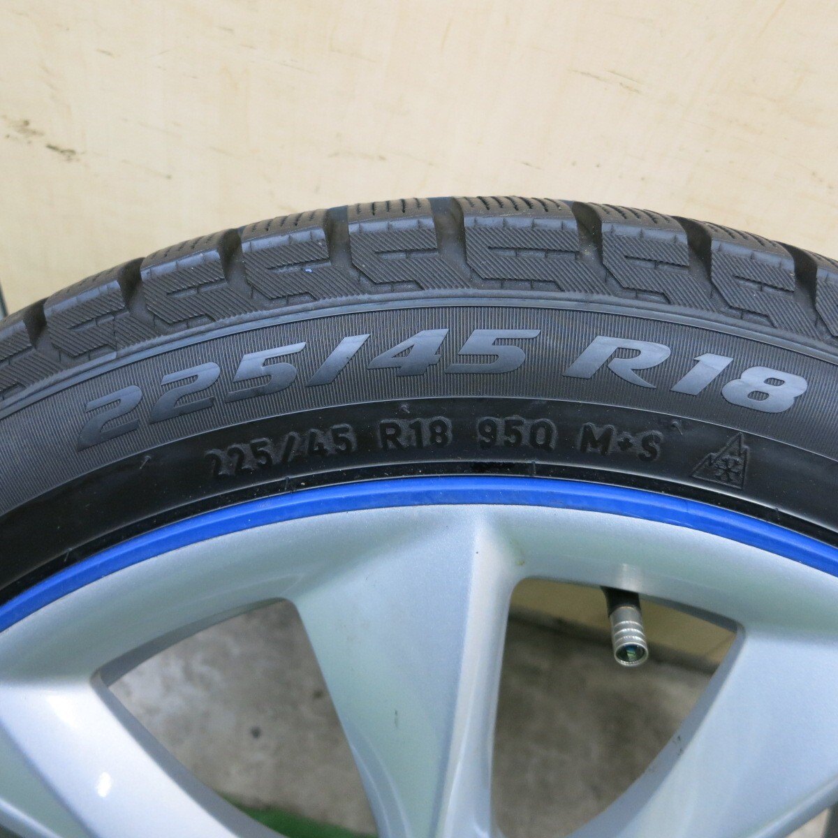 キレイ!1本★BMW F30 F31 3シリーズ 純正 225/45R18 スタッドレス ピレリ アイスアシンメトリコ プラス 18インチ PCD120/5H★5022402ナス