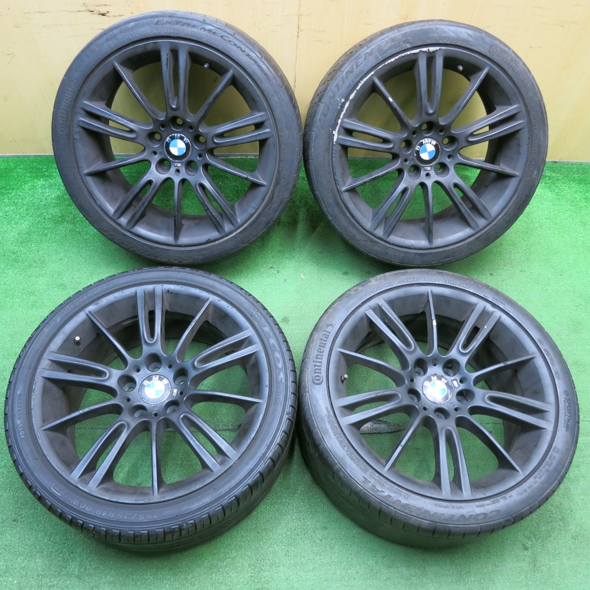 4本価格★BMW 3シリーズ E90 E91 E92 Mスポーツ 純正 225/40R18 255/35R18 コンチネンタル エクストリーム コンタクト DWS06 ヨコハマ DNA エコス ES300 PCD120/5H★5052004TNノ