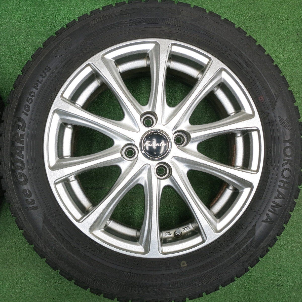バリ溝!キレイ!9分★スタッドレス 175/65R15 ヨコハマ アイスガード iG50 プラス Exceeder エクシーダー 15インチ PCD100/4H★4123106HAス