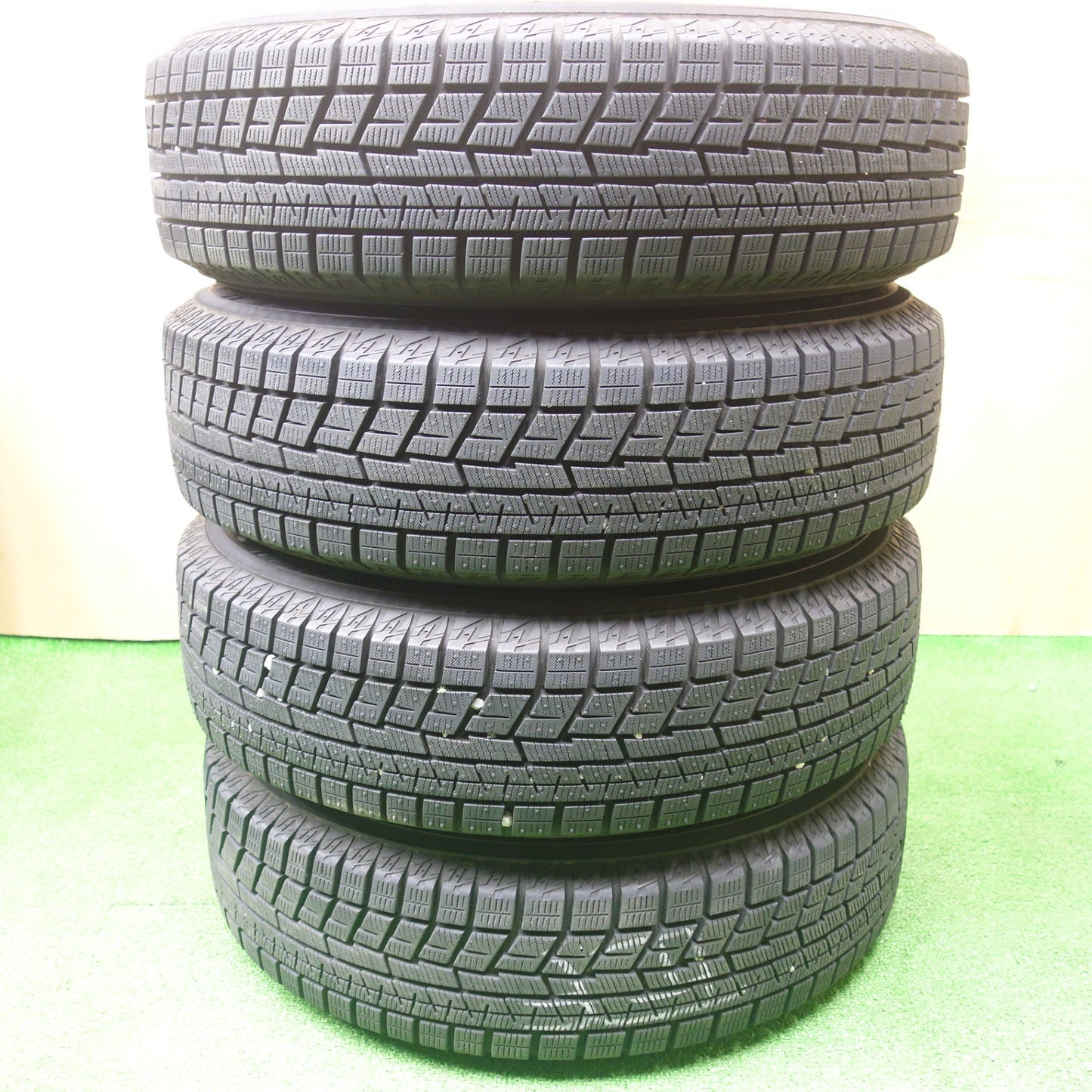 バリ溝!24年!キレイ!ほぼ10分★スタッドレス 165/65R15 ヨコハマ アイスガード iG60 SEIN-EK AME ザイン 15インチ PCD100/4H★6010902KTス