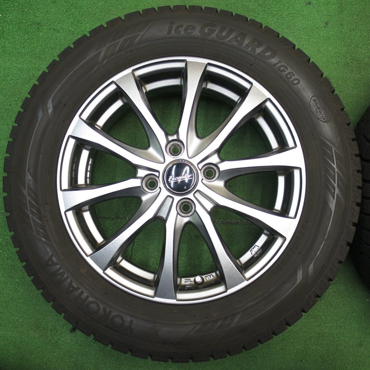 バリ溝!23年!キレイ!9.5分★スタッドレス 185/65R15 ヨコハマ アイスガード iG60 Exceeder エクシーダー 15インチ PCD100/4H★5051902NJス