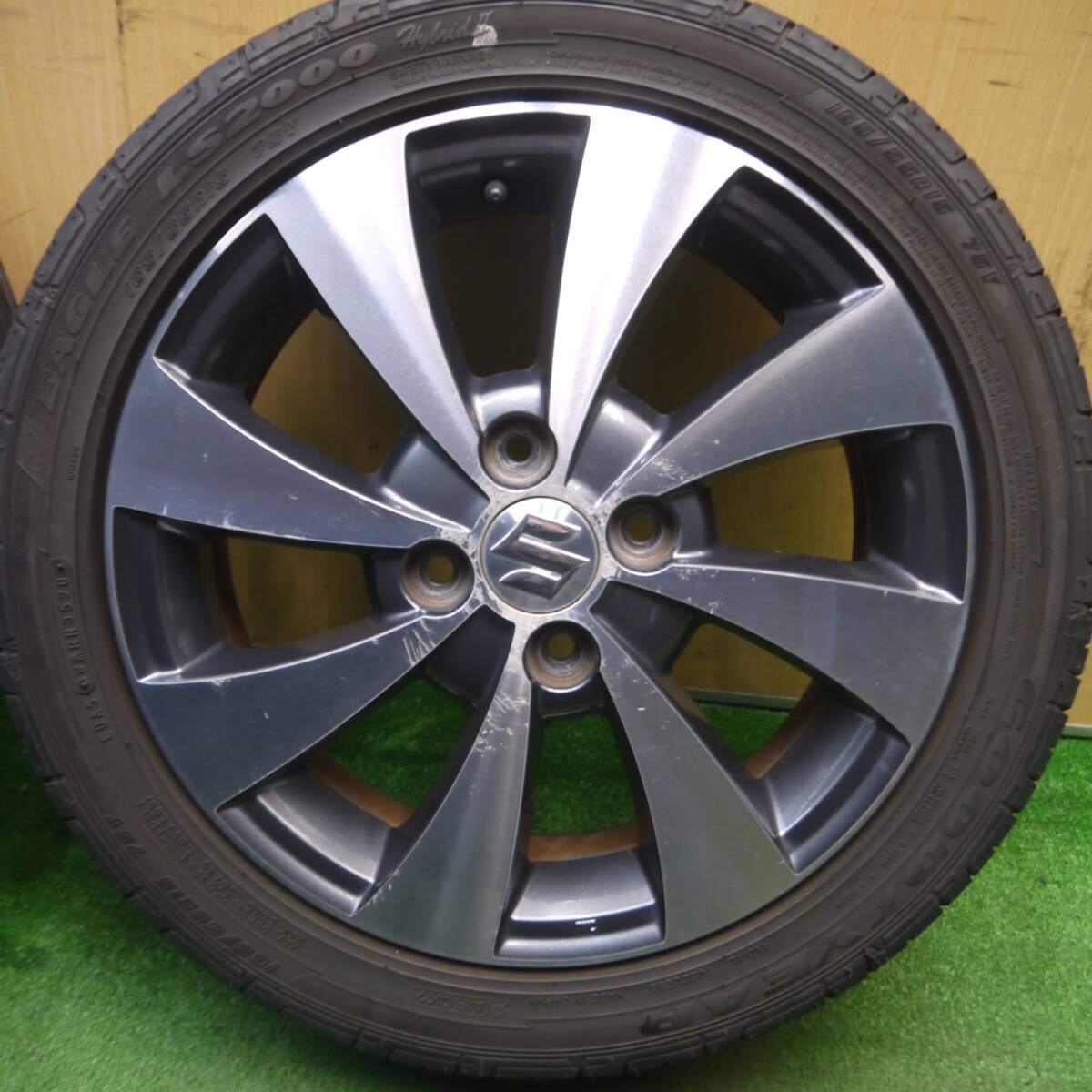 バリ溝 21年 9分★スズキ ワゴンR スティングレー 純正 165/55R15 グッドイヤー LS2000 ダンロップ EC204 PCD100/4H★5021201Hノ