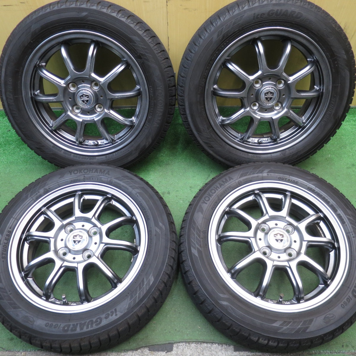 バリ溝!21年!8.5分★スタッドレス 155/65R14 ヨコハマ アイスガード iG60 ESTROSA エステローザ 14インチ PCD100/4H★5080804NJス