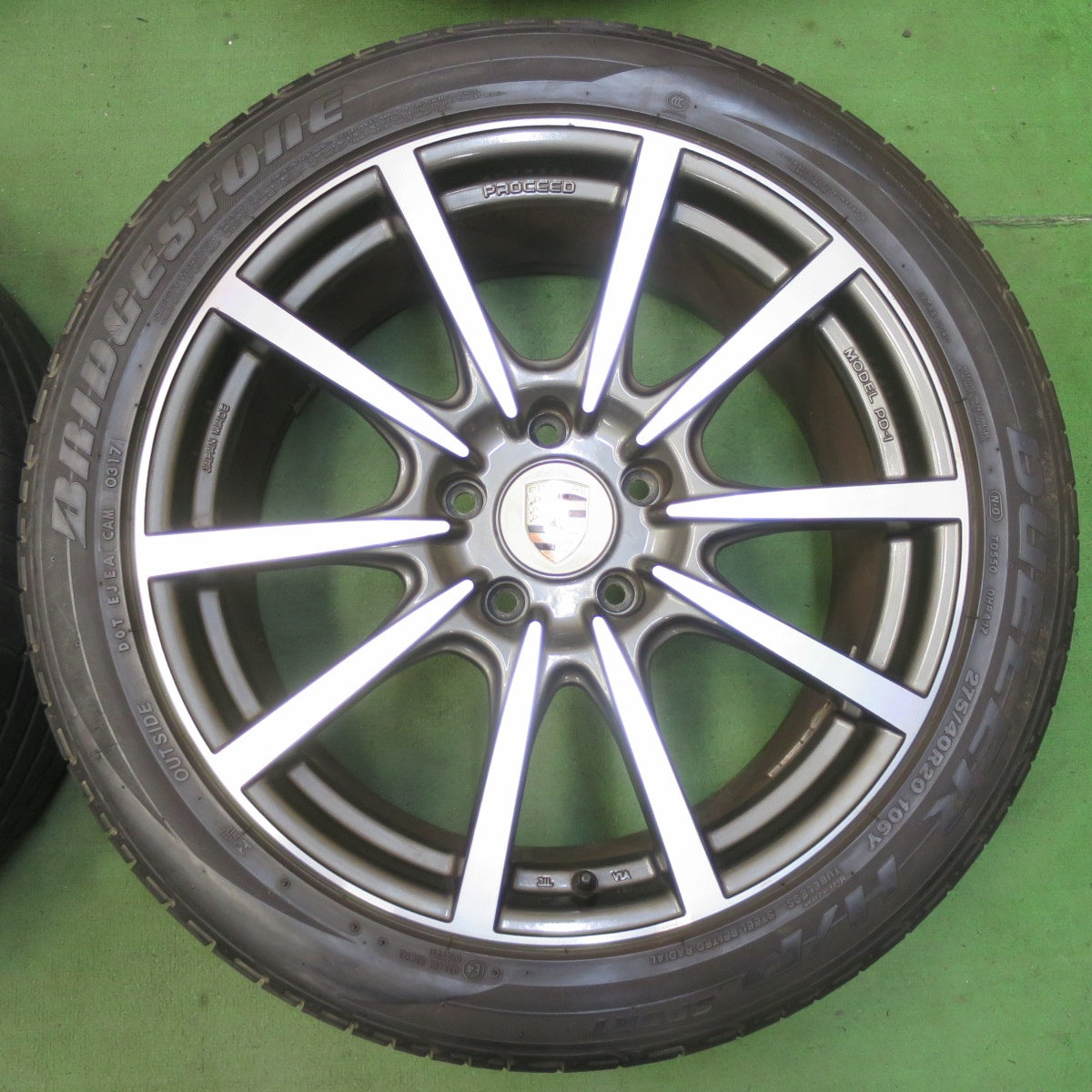 バリ溝!8.5分★ポルシェ カイエン 等 PROCEED MODEL PD-1 275/40R20 ブリヂストン デューラー H/P SPORT プロシード 20インチ PCD130/5H★5070203イノ