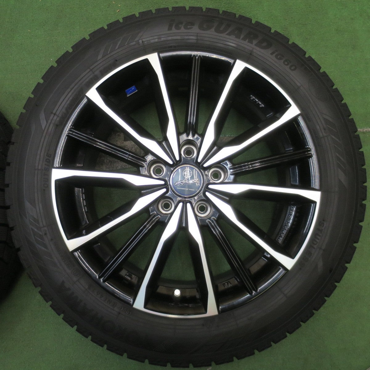 バリ溝!23年!キレイ!9.5分以上★スタッドレス 195/60R17 ヨコハマ アイスガード iG60 SMACK ENKEI スマック エンケイ 17インチ PCD114.3/5H★5100103NJス