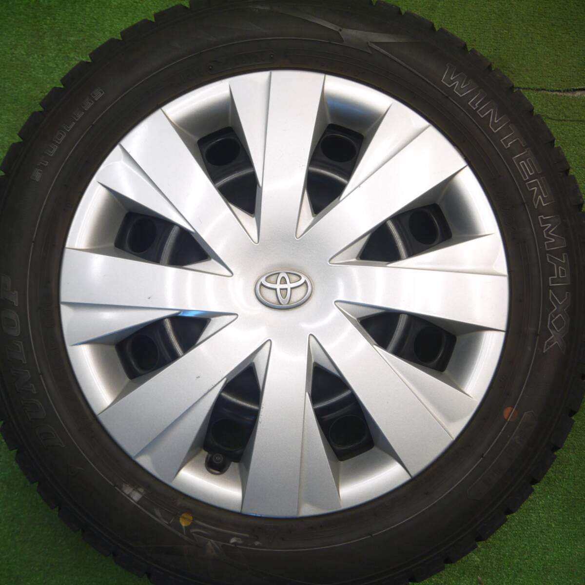 バリ溝!8.5分★トヨタ 160系 カローラ フィールダー 純正 スチール 175/65R15 スタッドレス ダンロップ ウインターマックス WM02 15インチ PCD100/4H★5012008Hス