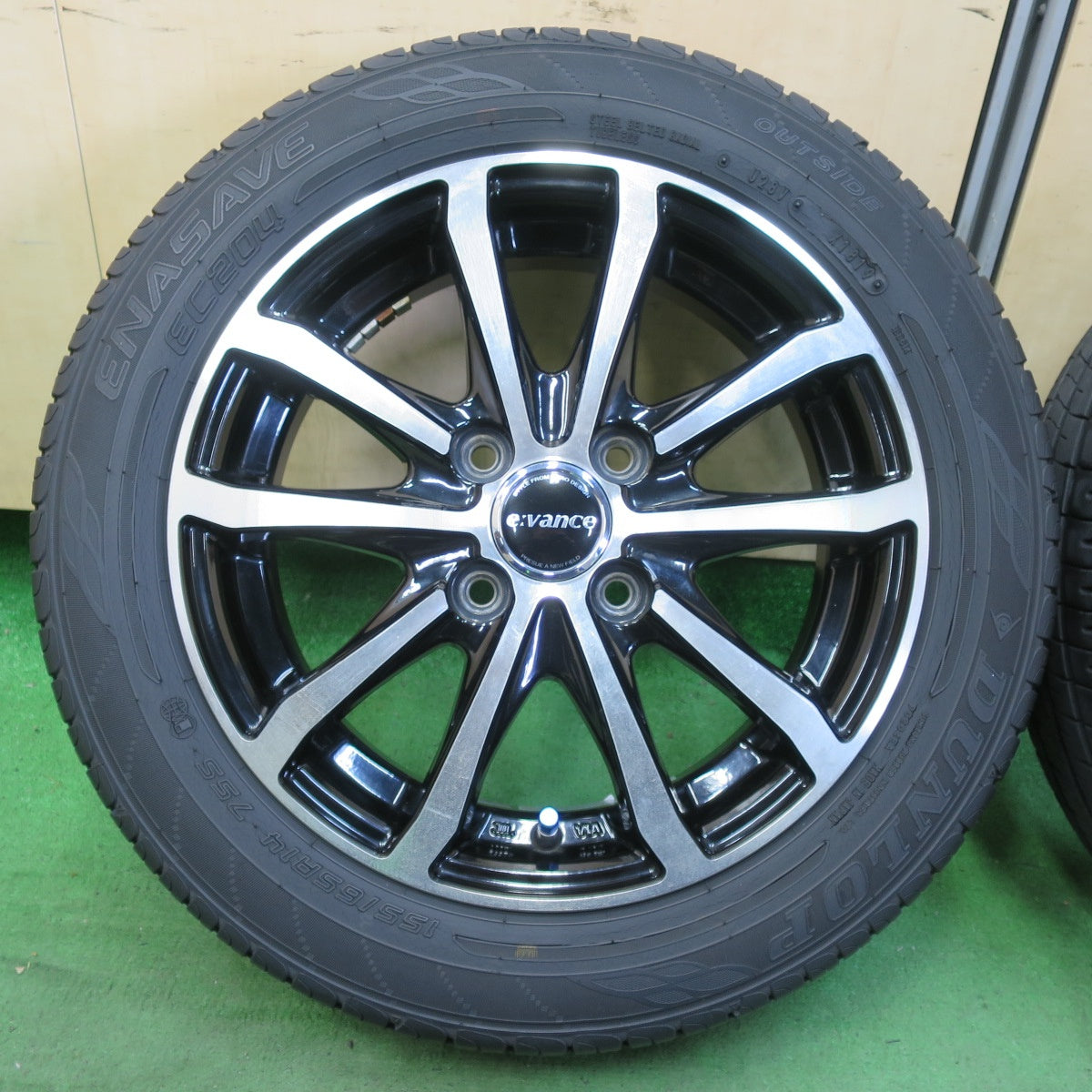 4本価格★155/65R14 ダンロップ エナセーブ EC204 e:vance エヴァンス 14インチ PCD100/4H★5053002イノ