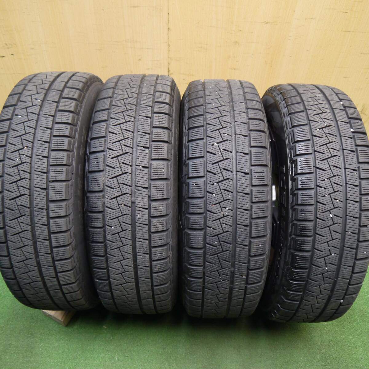 4本価格★アウディ A1 等 EUROTECH GAYA ELISI 185/60R15 スタッドレス ピレリ アイスアシンメトリコ プラス 15インチ PCD100/5H★5040111Hス