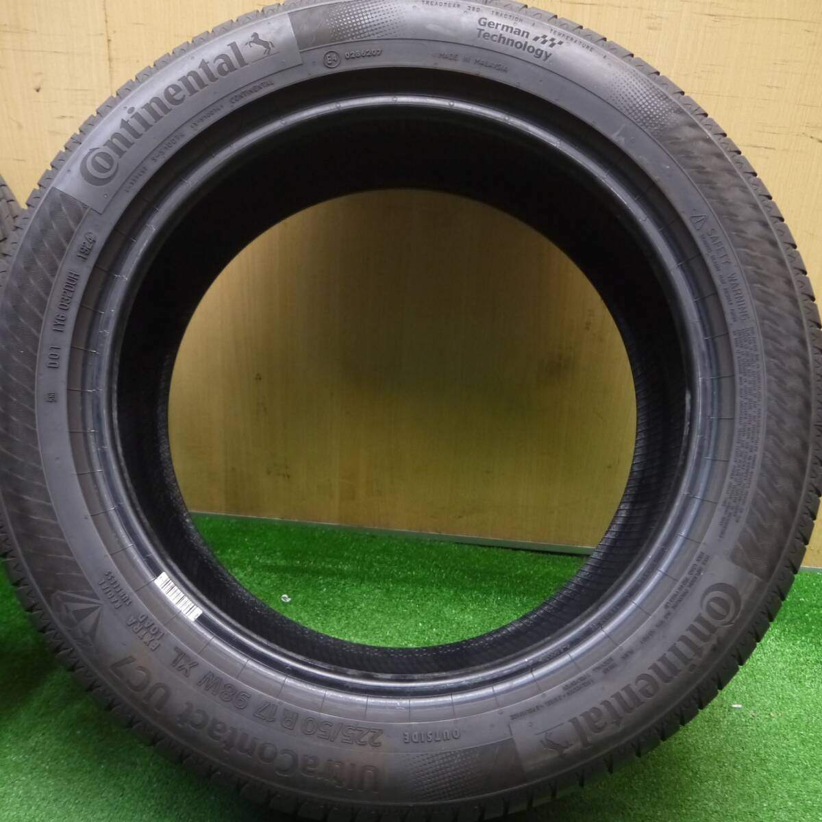 バリ溝 24年 9.5分以上★225/50R17 コンチネンタル ウルトラコンタクト UC7 17インチ ベンツ アウディ BMW等★4121305Hノタ