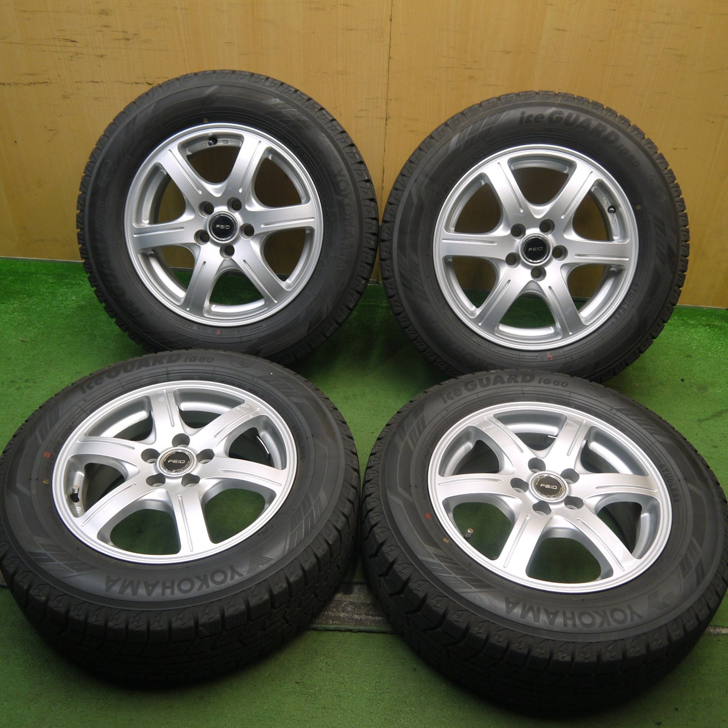 バリ溝!23年!9.5分★プリウス 等 195/65R15 スタッドレス ヨコハマ アイスガード iG60 FEID G6 フェイド 15インチ PCD100/5H★5091601Hス
