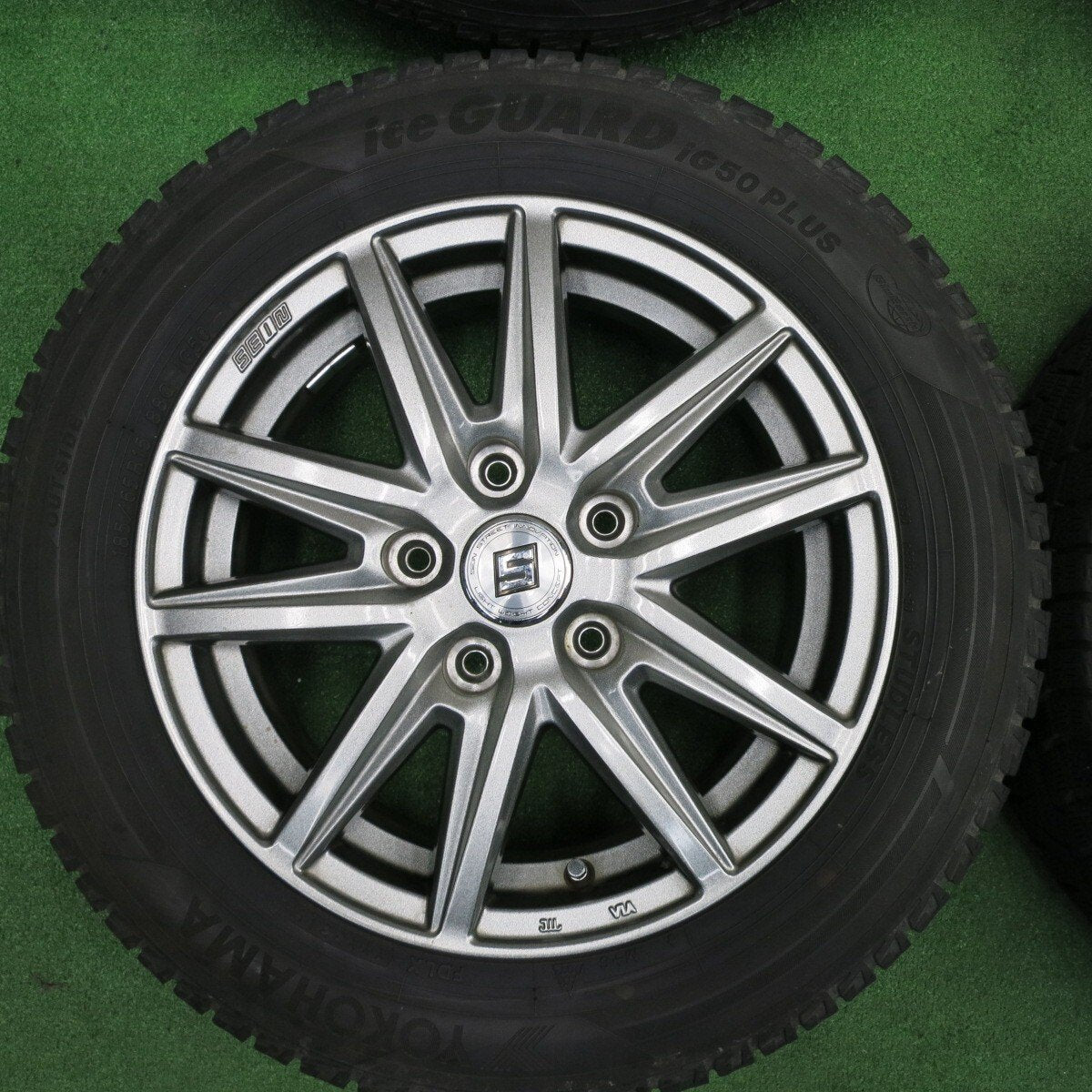 バリ溝!キレイ!9分★スタッドレス 185/65R15 ヨコハマ アイスガード iG50 プラス SEIN ザイン 15インチ PCD114.3/5H★4120803TNス