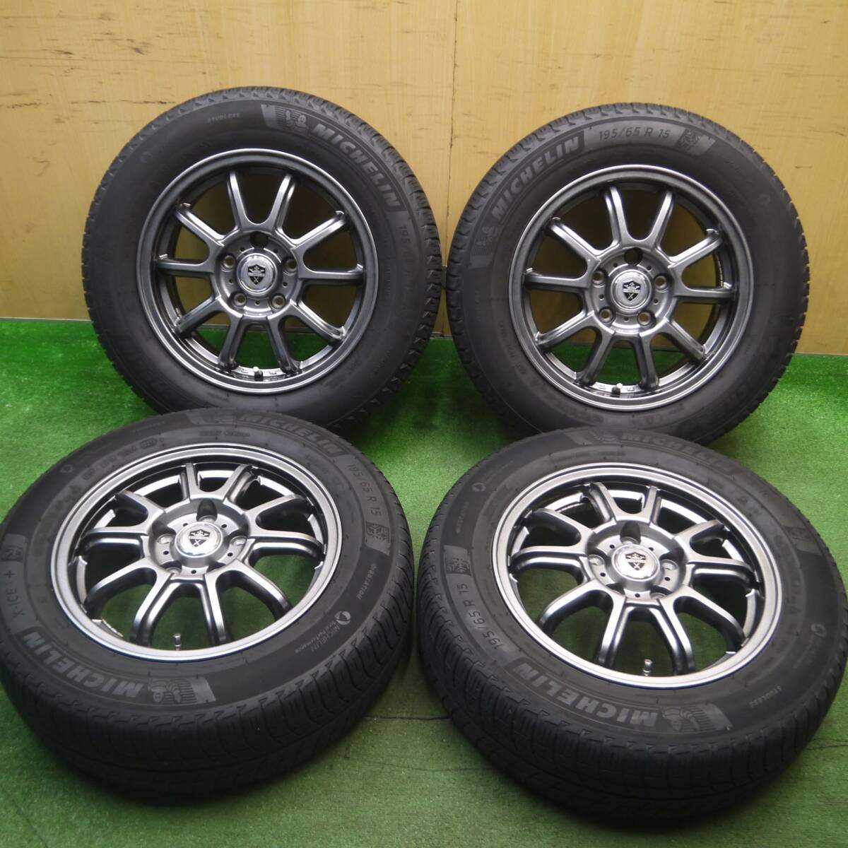 キレイ★スタッドレス 195/65R15 ミシュラン X-ICE3+ ESTROSA エステローザ 15インチ PCD114.3/5H★5021210Hス