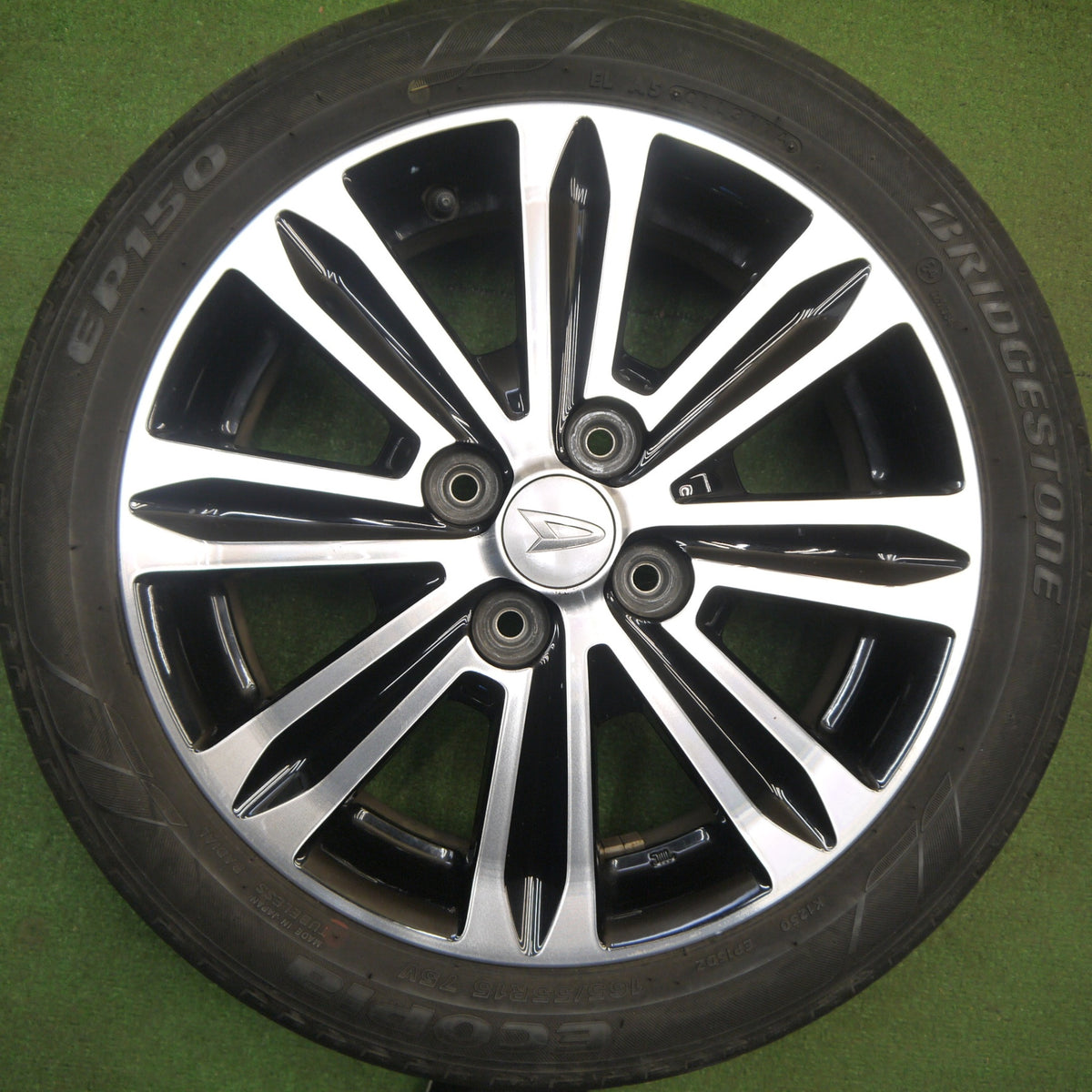 バリ溝!キレイ!ほぼ10分★ダイハツ タント カスタム 純正 165/55R15 ダンロップ エナセーブ EC300+ ブリヂストン エコピア EP150 15インチ PCD100/4H★6012608Hノ