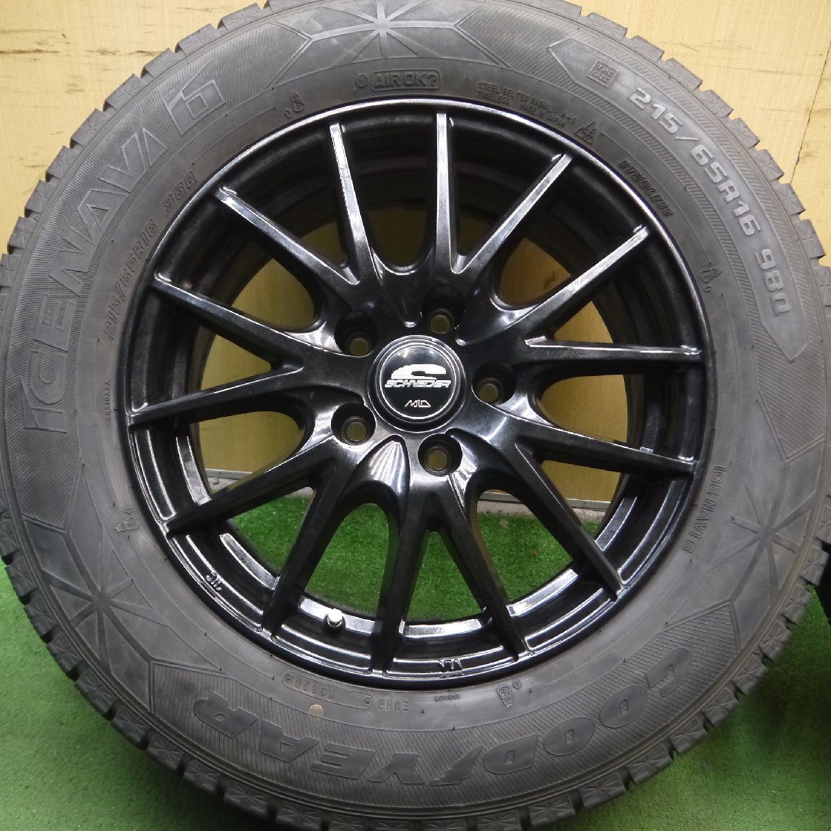 4本価格★スタッドレス 215/65R16 グッドイヤー アイスナビ6 ケンダ KR36 SCHNEIDER MiD シュナイダー★3091304Hス