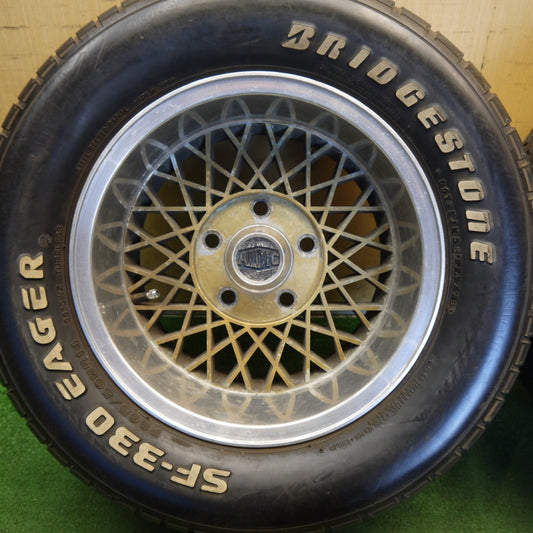 4本価格◎深リム 激太 メッシュ 旧車 265/50R14 ブリヂストン SF-330 EAGER ホワイトレター 14インチ PCD120/5H◎6070304Hノ