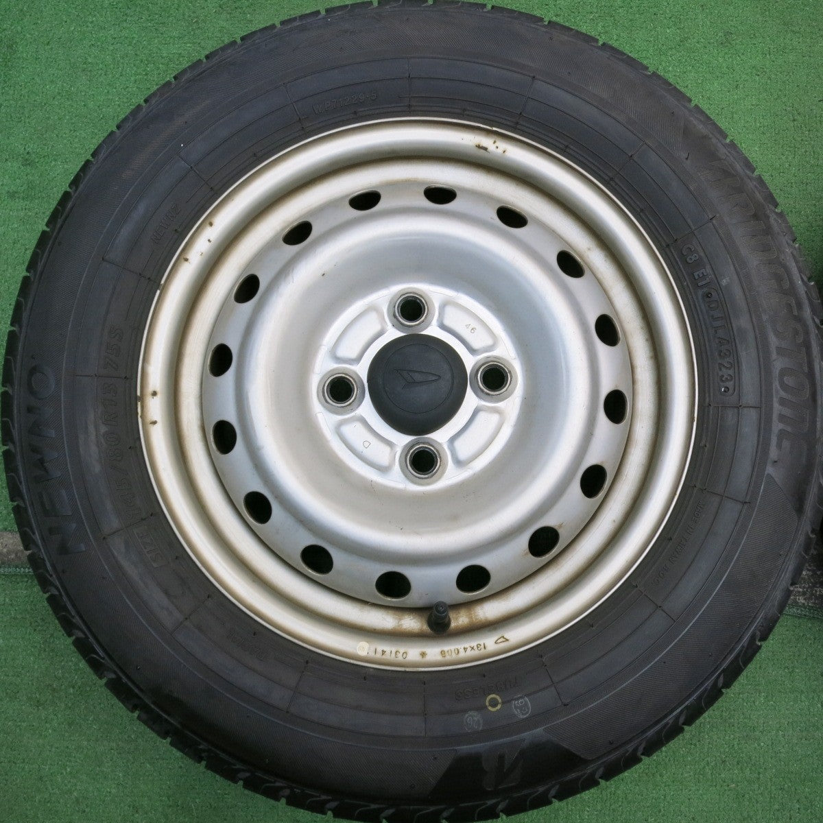 バリ溝!23年!9.5分以上★ダイハツ ミラ アトレー 等 純正 スチール 145/80R13 ブリヂストン NEWNO ニューノ 13インチ PCD100/4H★5061606AKノ