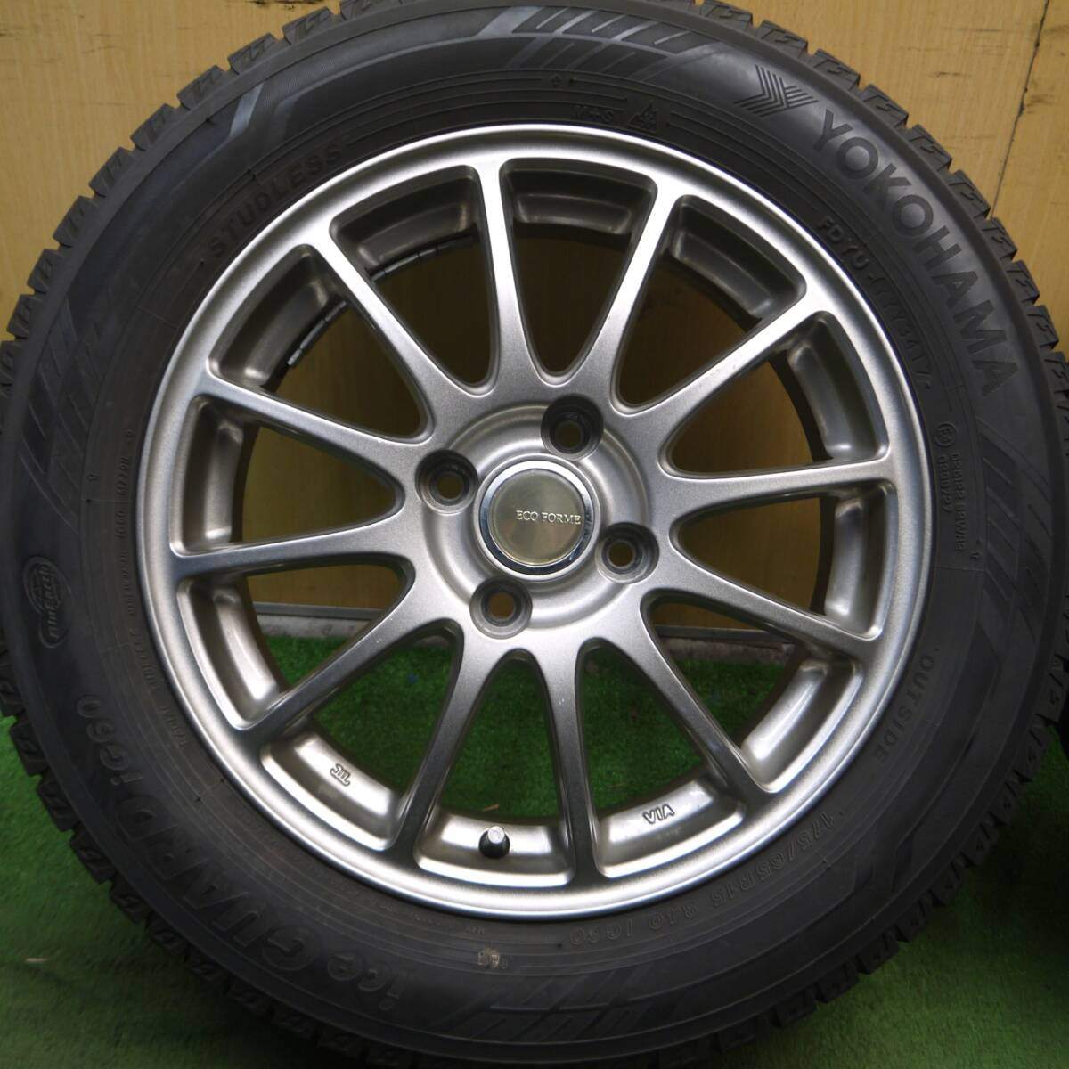 バリ溝!8.5分★スタッドレス 175/65R15 ヨコハマ アイスガード iG60 ECO FORME エコフォルム 15インチ PCD100/4H★4012902Hス