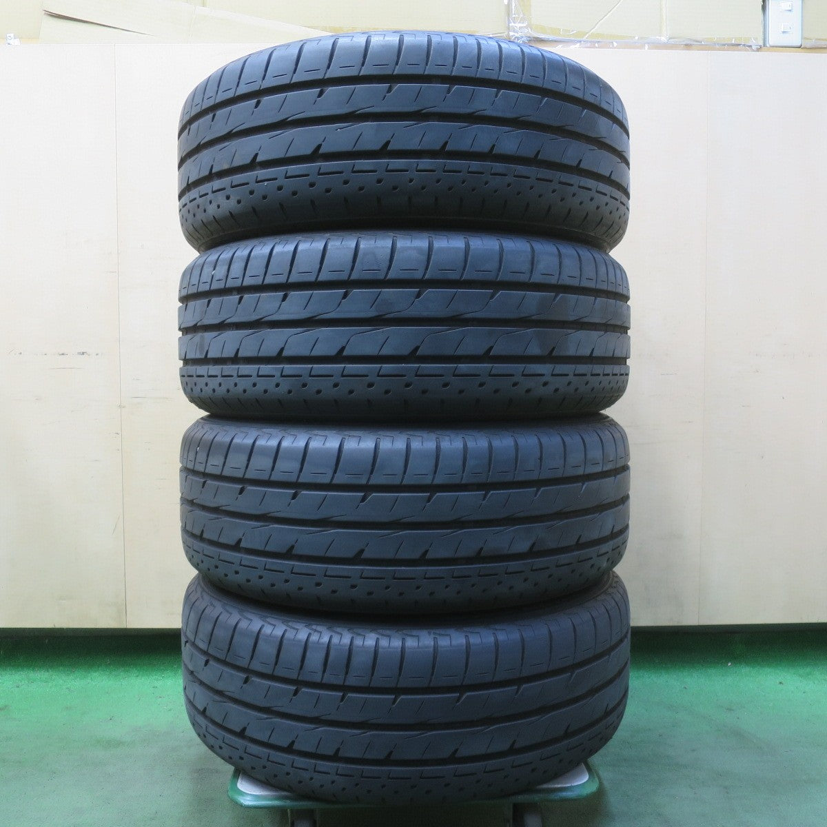 バリ溝!22年!9分◎215/55R17 ブリヂストン LUFT RVⅡ EURODESIGN TORNADO MANARAY SPORT ユーロデザイン トルネード 17インチ PCD114.3/5H◎6081101IMノ