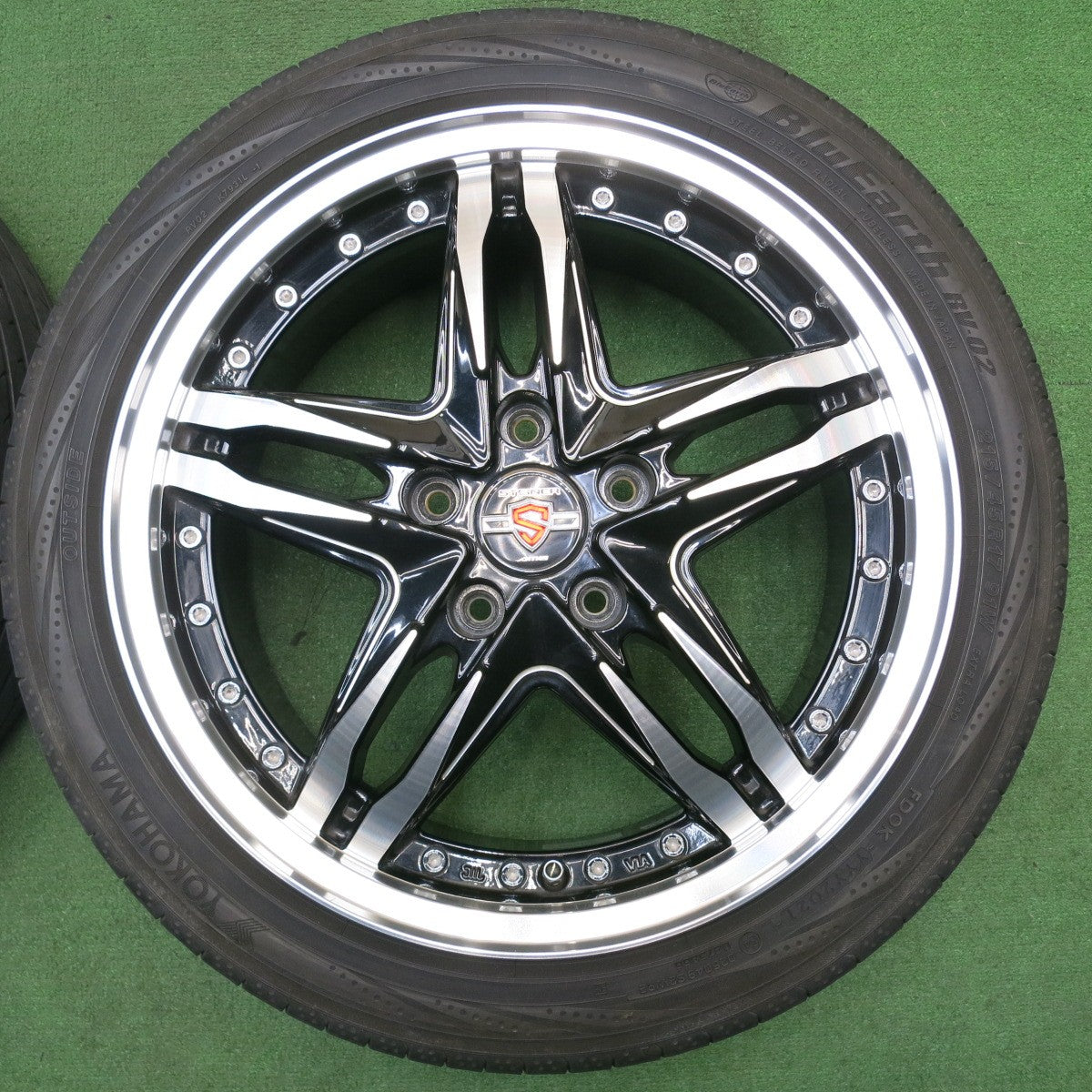 キレイ!21年★STEINER LSV AME 215/45R17 ヨコハマ ブルーアース RV-02 17インチ シュタイナー PCD114.3/5H★5042902NJノ
