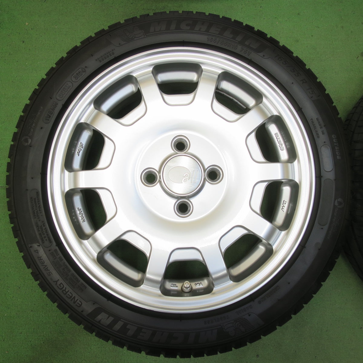 バリ溝!24年!キレイ!8.5分★ENKEI all four KCR 165/55R15 ミシュラン エナジーセイバー4 ハスラー 等 軽サイズ 15インチ エンケイ PCD100/4H★5052204イノ