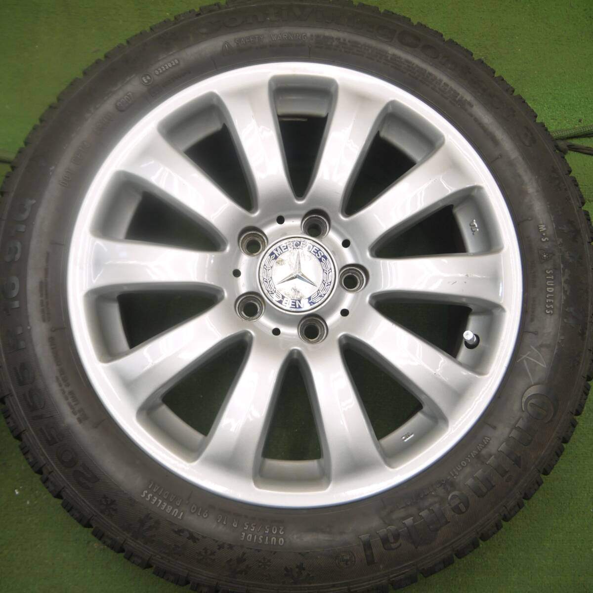 バリ溝 8.5分★ベンツ等 EuroForsch スタッドレス 205/55R16 コンチネンタル バイキング コンタクト3 PCD112/5H★4052411Hス