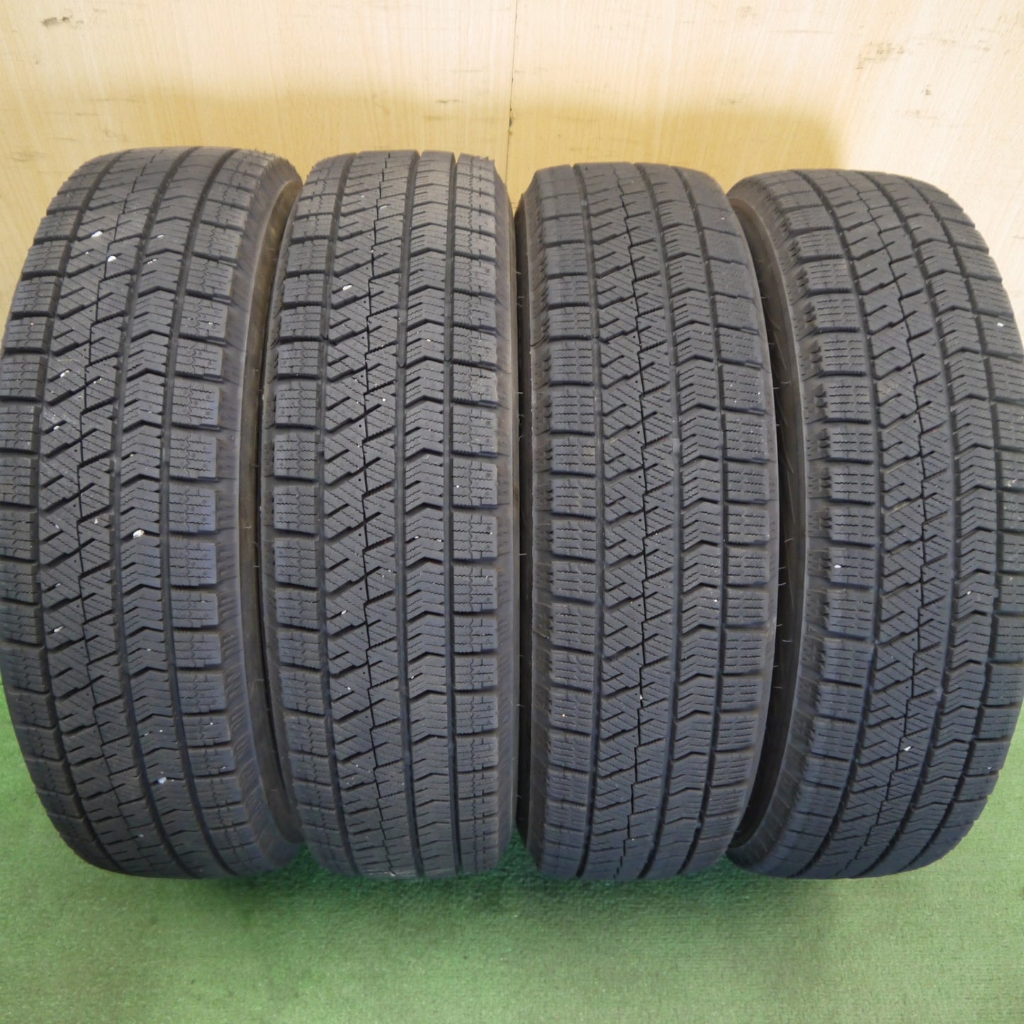 バリ溝!25年!キレイ!9.5分以上◎ホンダ N-BOX 純正 Modulo 155/65R14 スタッドレス ブリヂストン ブリザック VRX2 モデューロ 14インチ PCD100/4H◎6062303Hス