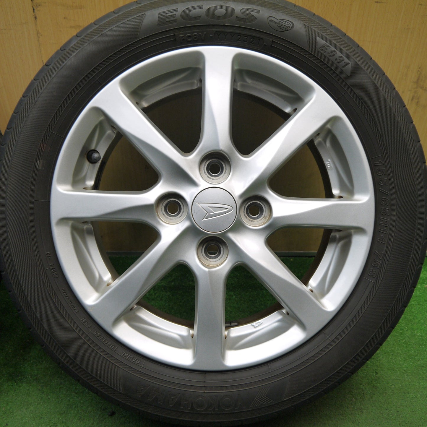 キレイ!21年★ダイハツ ムーヴ タント 等 純正 155/65R14 ヨコハマ エコス ES31 14インチ PCD100/4H★5052708Hノ