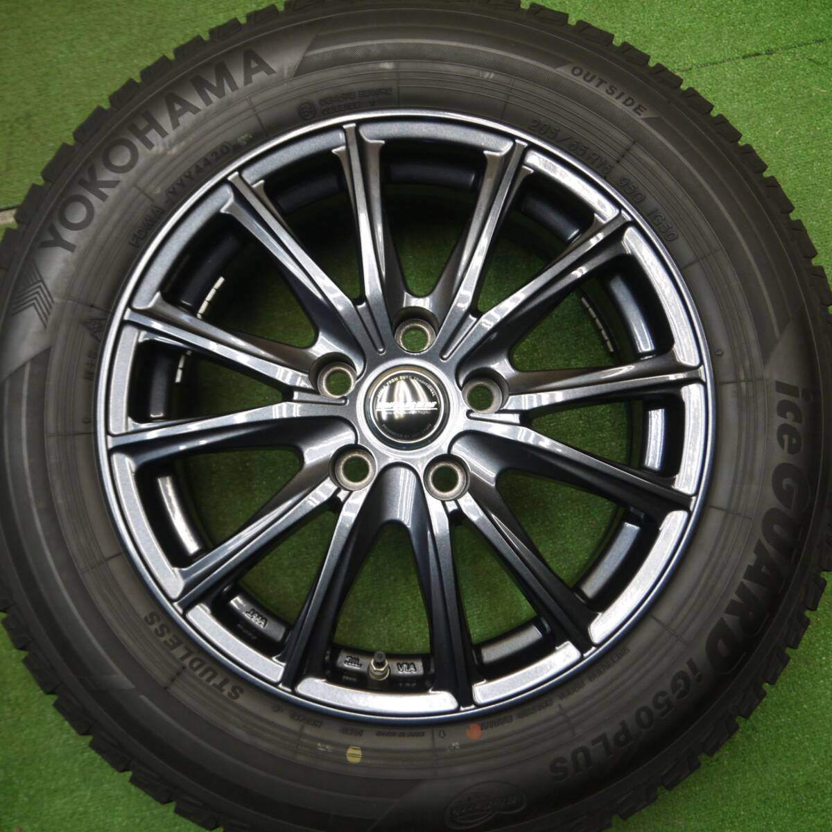 バリ溝!キレイ!9分★スタッドレス 205/65R16 ヨコハマ アイスガード iG50 プラス WAREN ヴァーレン 16インチ PCD114.3/5H★5013114Hス