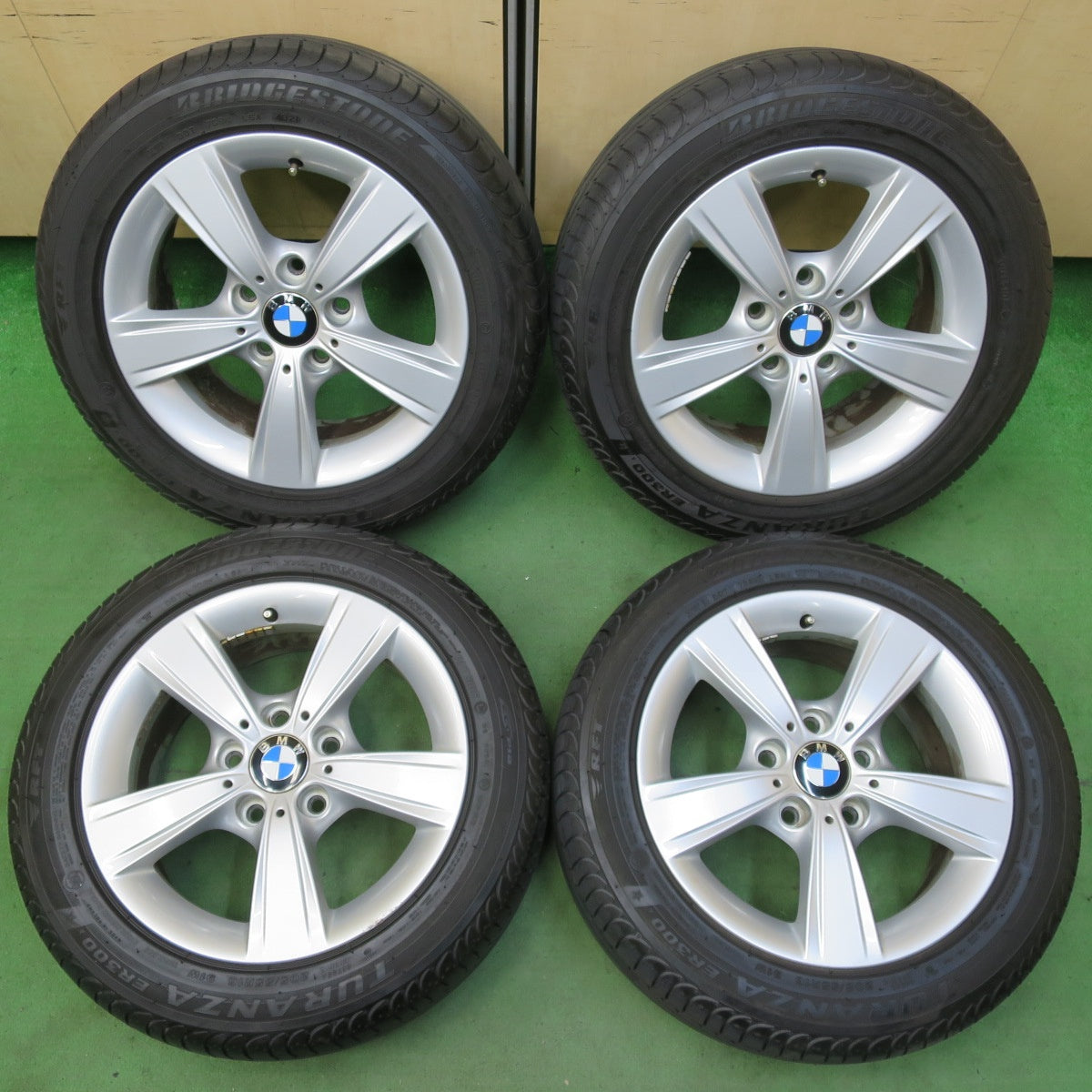 バリ溝!21年!キレイ!9.5分★BMW 1シリーズ F20 純正 205/55R16 ブリヂストン トランザ ER300 RFT 16インチ PCD120/5H★5051211イノ