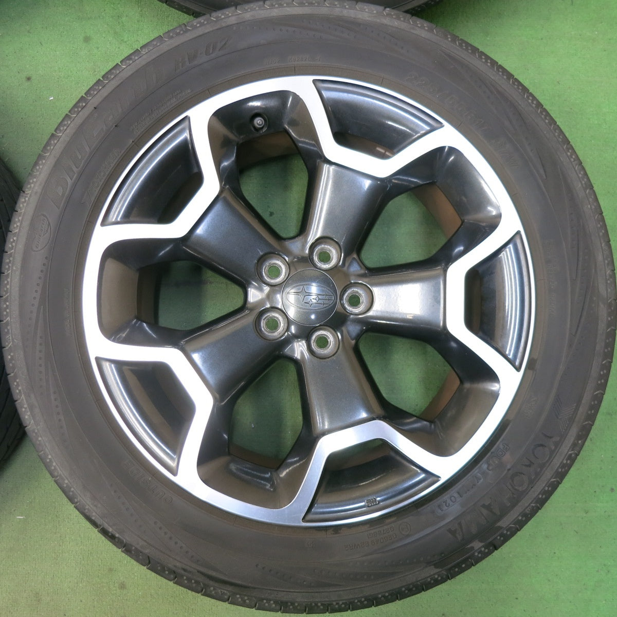 バリ溝!21年!8.5分★スバル GP7 XV 純正 ENKEI 225/55R17 ヨコハマ ブルーアース RV-02 17インチ エンケイ PCD100/5H★5062611SYノ