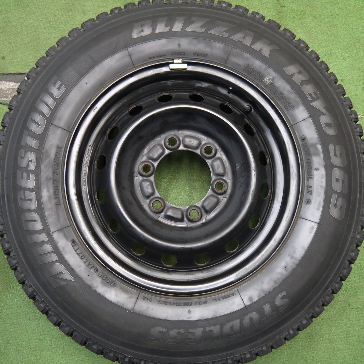 4本価格★トヨタ ハイエース 純正 スチール 195/80R15 107/105L スタッドレス ブリヂストン ブリザック REVO 969 15インチ PCD139.7/6H★5070106Hス