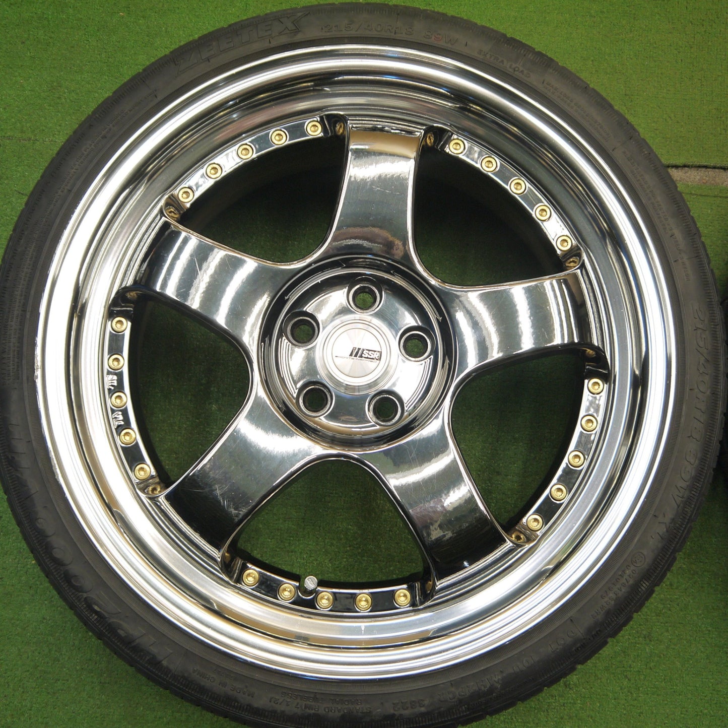 バリ溝!22年!9.5分★プリウス 等 TANABE SSR SP1 215/40R18 ジーテックス HP2000 vfm タナベ 18インチ PCD100/5H★5042302Hノ