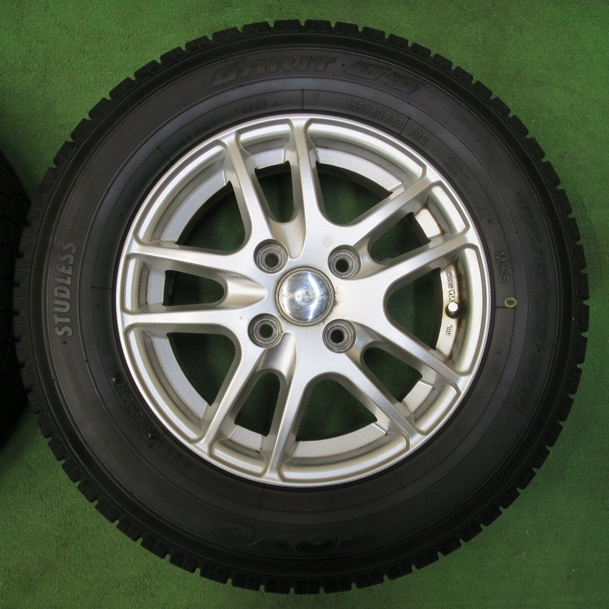 バリ溝!8.5分★スタッドレス 155/80R13 トーヨー ガリット G5 ENERGY LINE エナジーライン 13インチ PCD100/4H★4112208イス