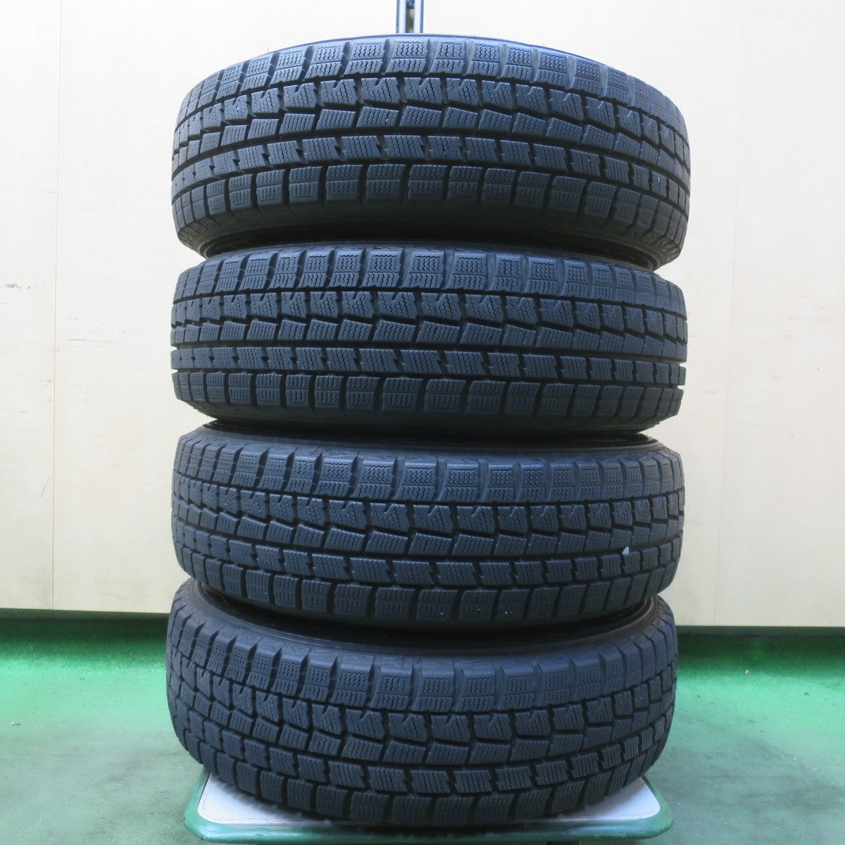 バリ溝!9分◎スタッドレス 165/70R14 ダンロップ ウインターマックス WM01 EuroSpeed MANARAY SPORT ユーロスピード 14インチ PCD100/4H◎6081209イス